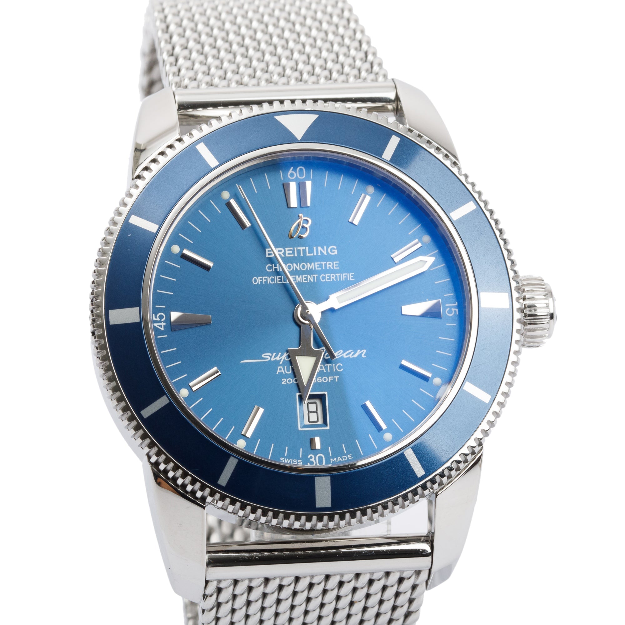 Breitling Stainless Steel Superocean Heritage 46 MM Automatic Watch w/ Box & Papers