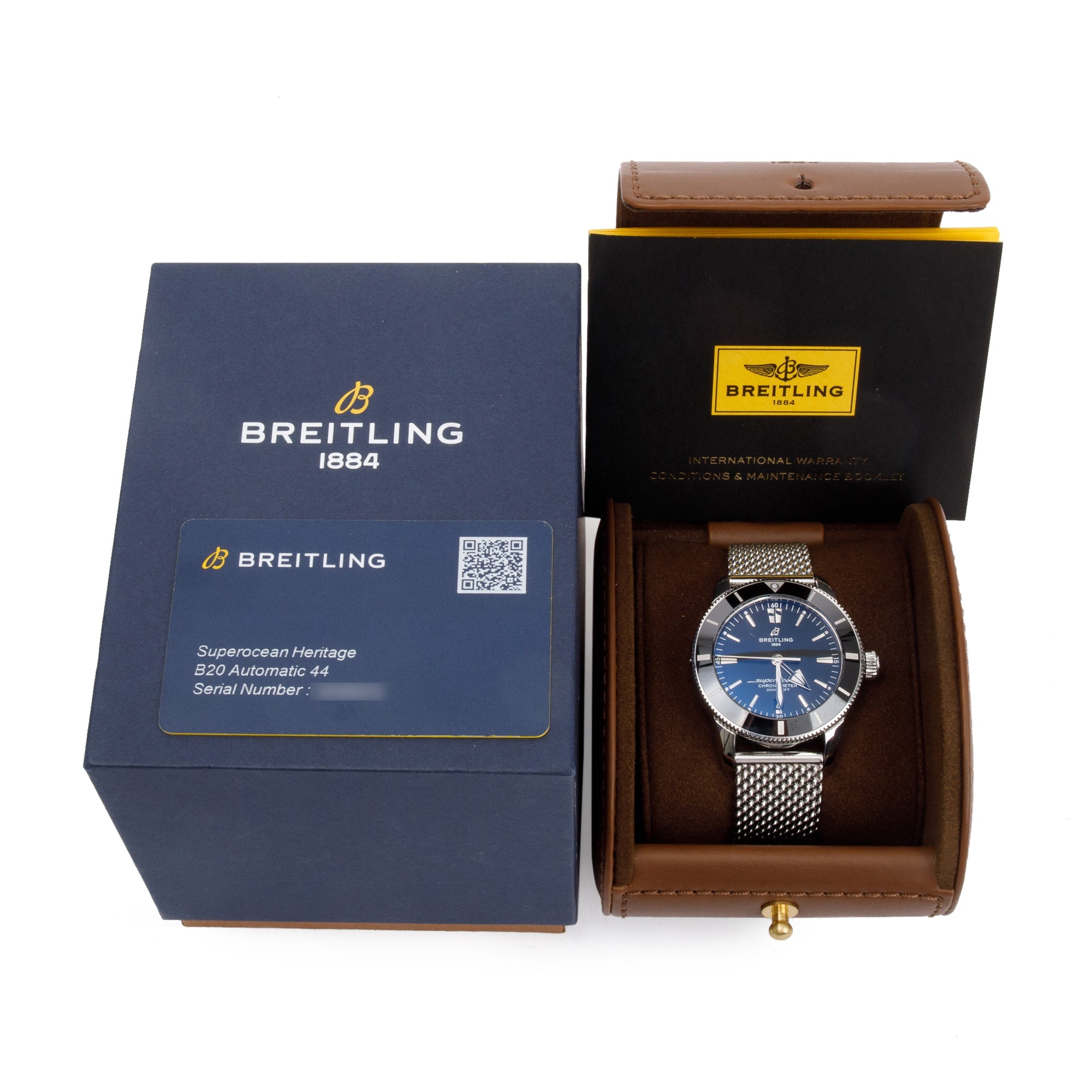 Breitling Stainless Steel Superocean Heritage B20 44 MM Automatic Watch w/ Box & Papers