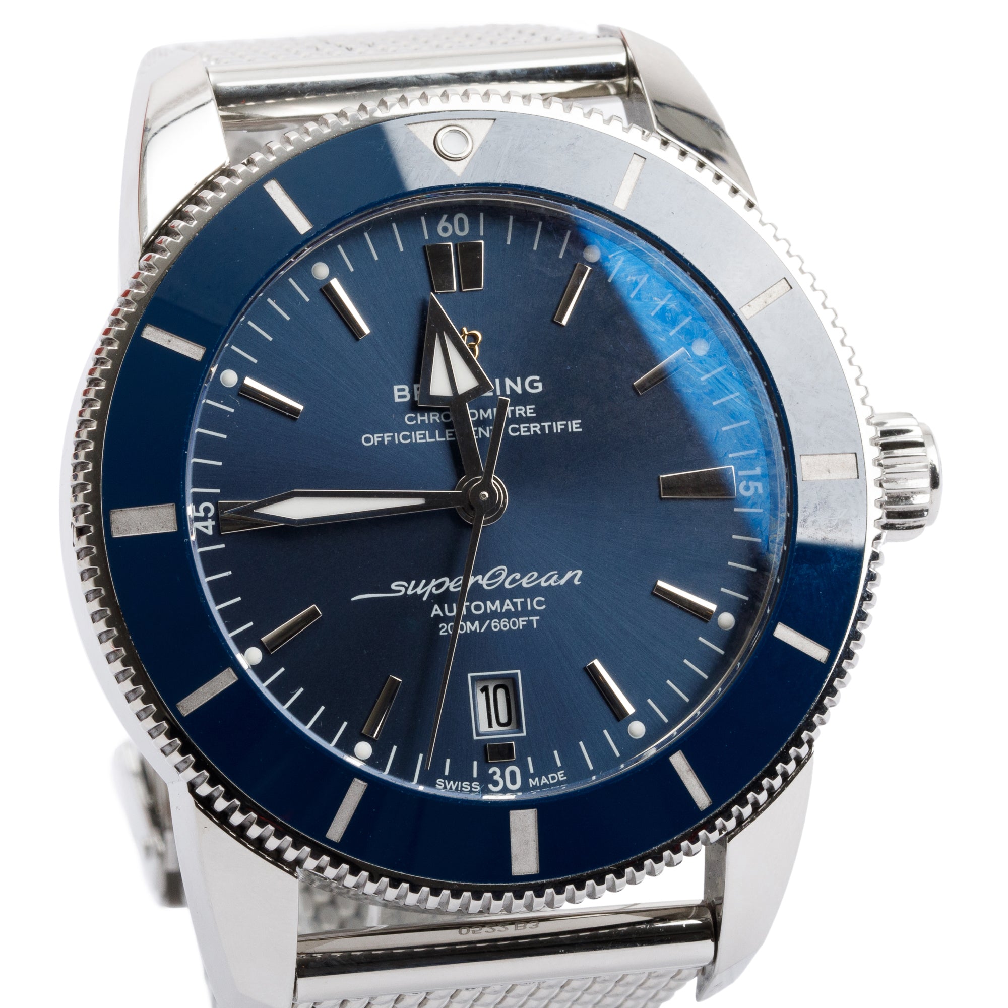Breitling Stainless Steel Superocean Heritage II 46 MM Automatic Watch w/ Box, Papers & Extra Band