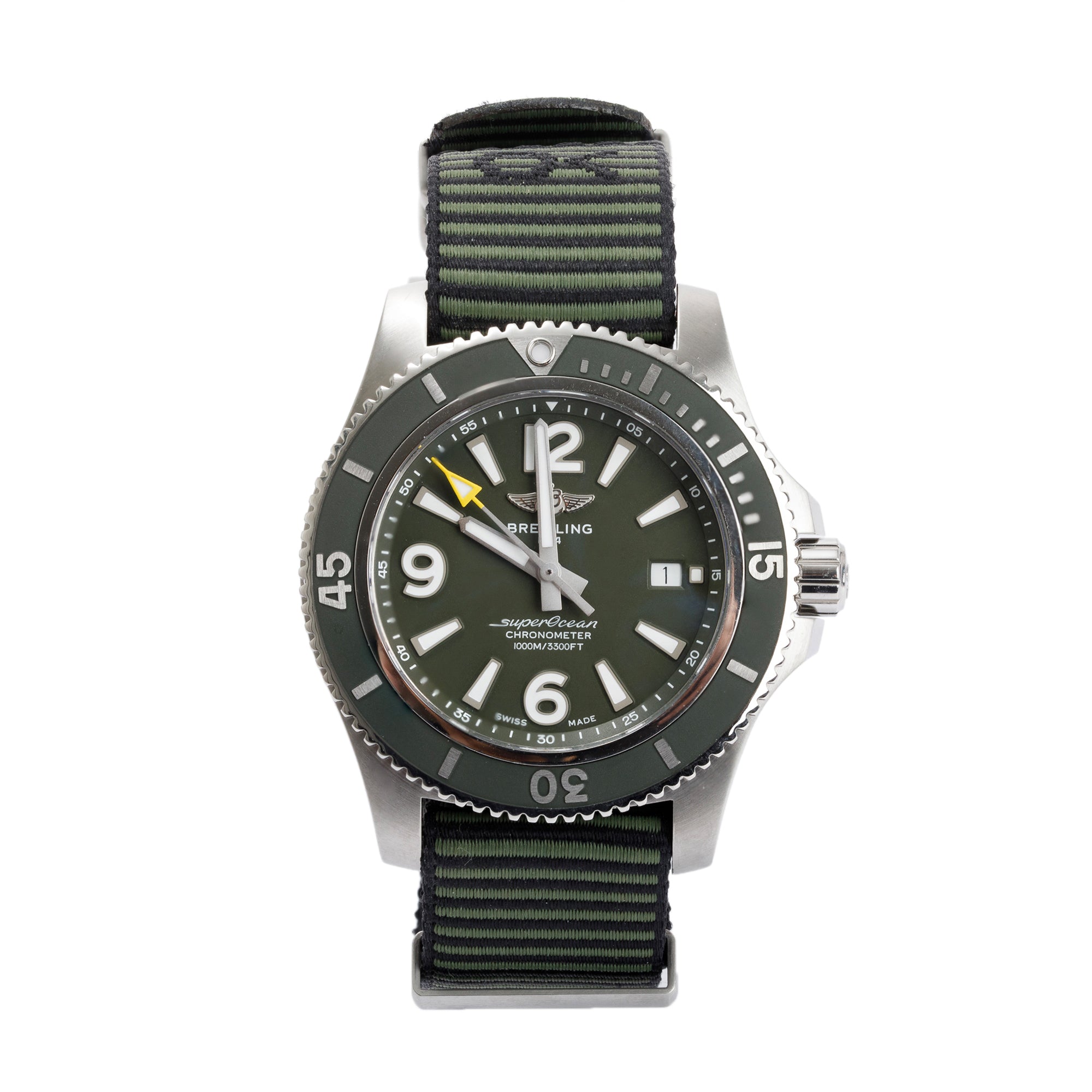 Breitling Stainless Steel Superocean II 44 MM Automatic Watch w/ Box & Papers