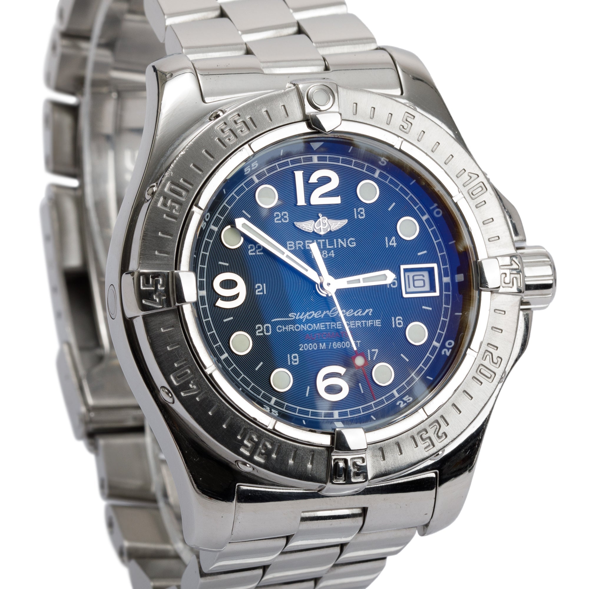Breitling Stainless Steel Superocean Steelfish 44 MM Automatic Watch w/ Box, Papers & Extra Strap