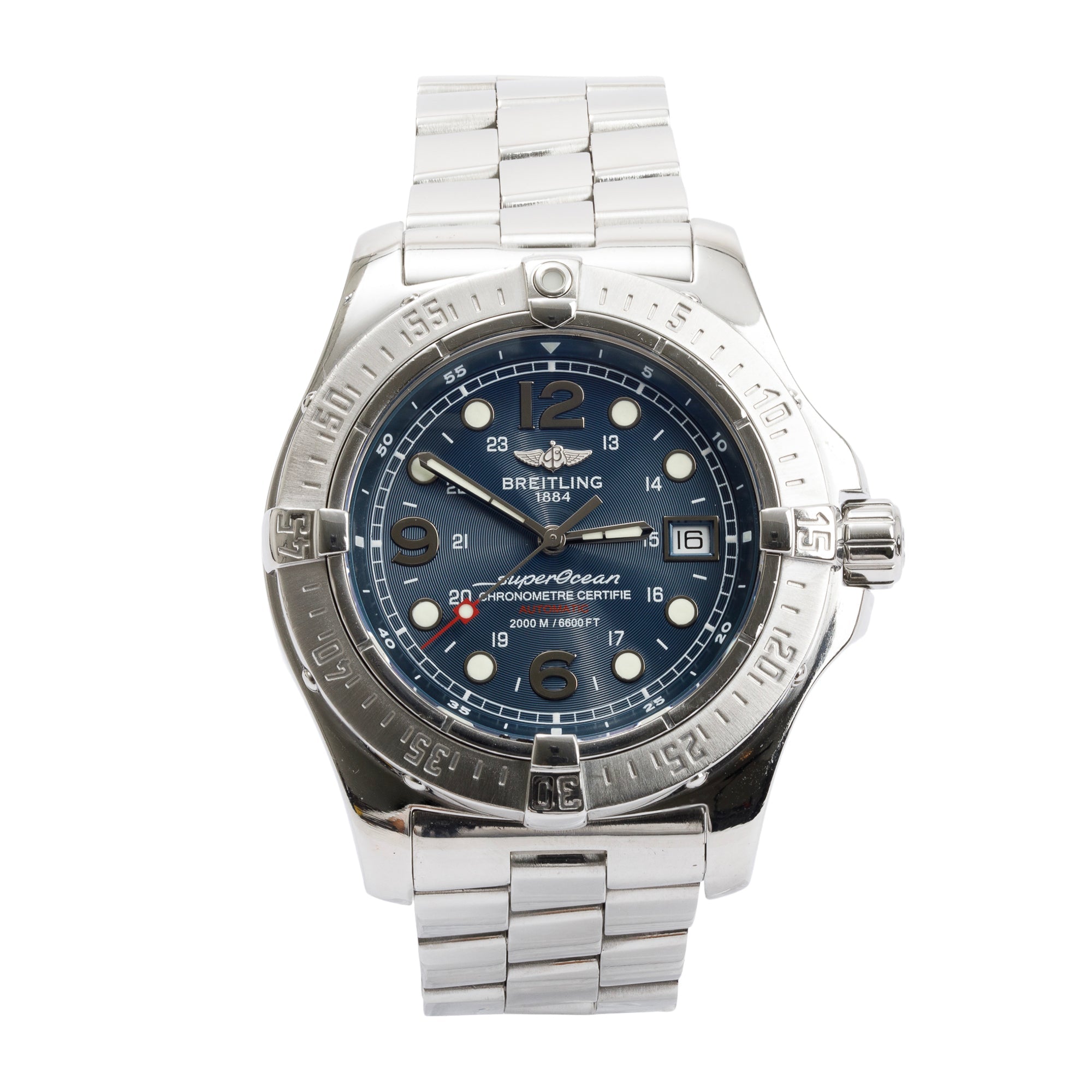 Breitling Stainless Steel Superocean Steelfish 44 MM Automatic Watch w/ Box, Papers & Extra Strap
