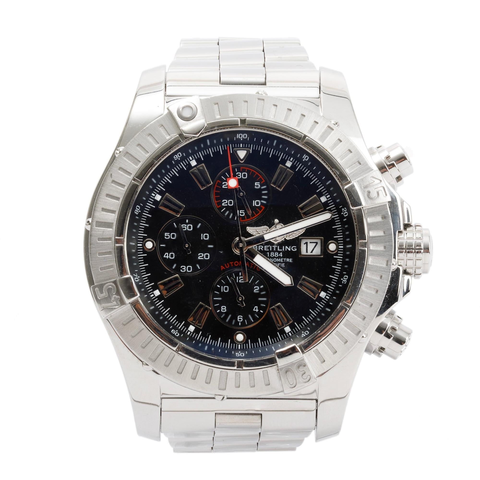 Breitling Super Avenger Chronograph Automatic 48 MM Watch w/ Box & Paper