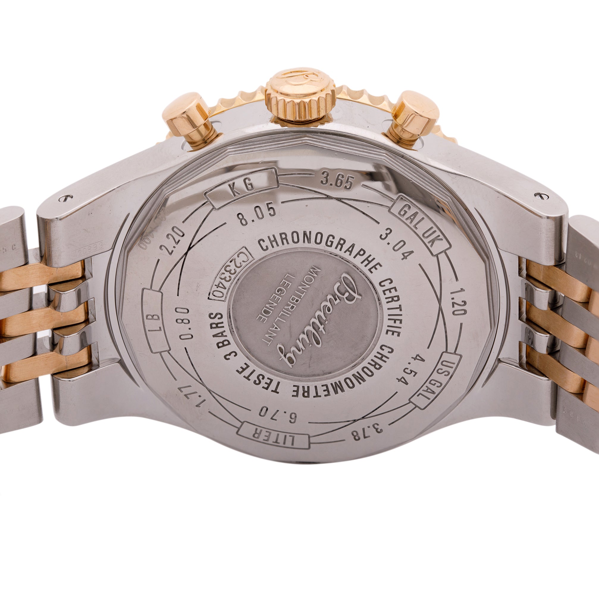 Breitling Two-Tone Montbrillant Legende 47 MM Watch w/ Box & Papers