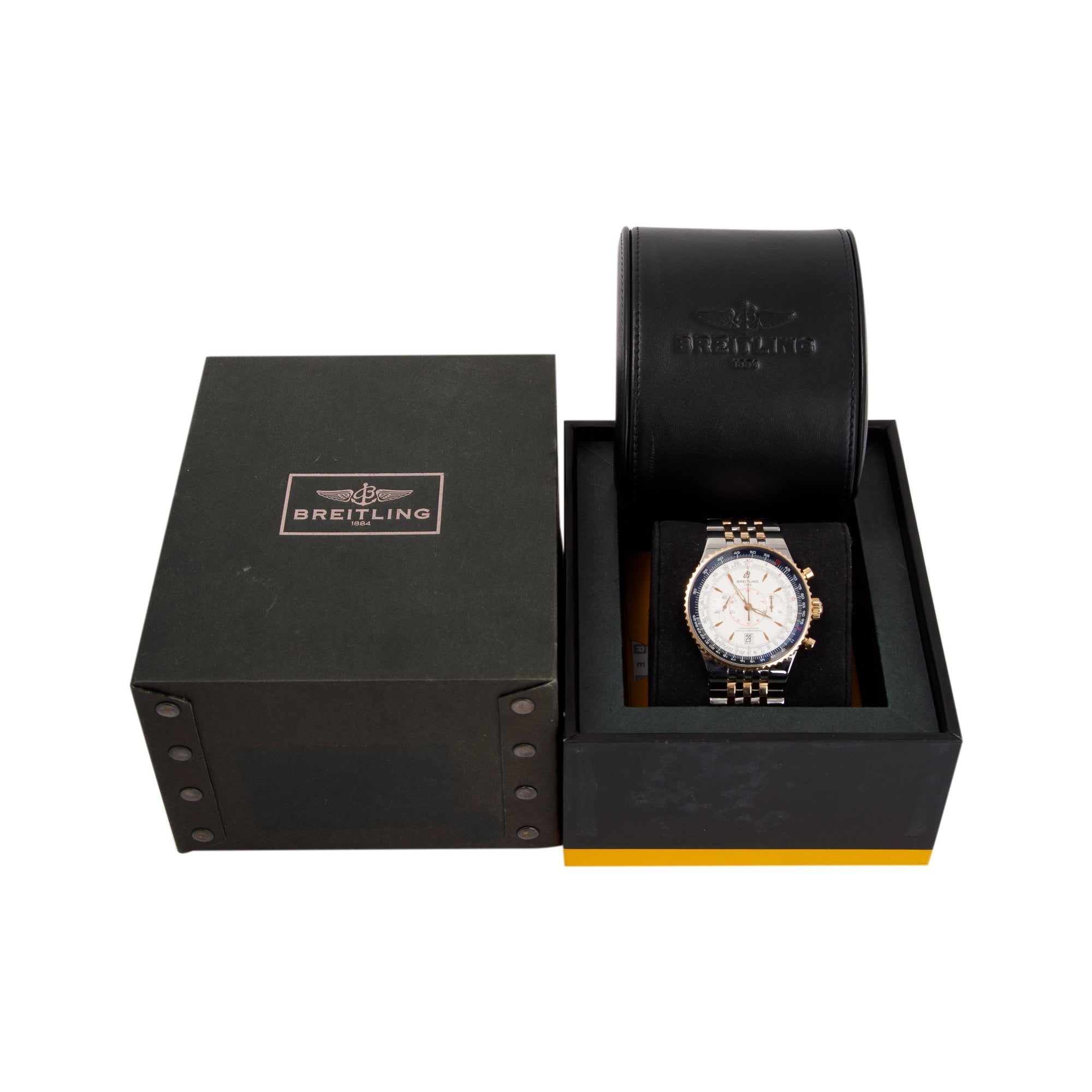 Breitling Two-Tone Montbrillant Legende 47 MM Watch w/ Box & Papers