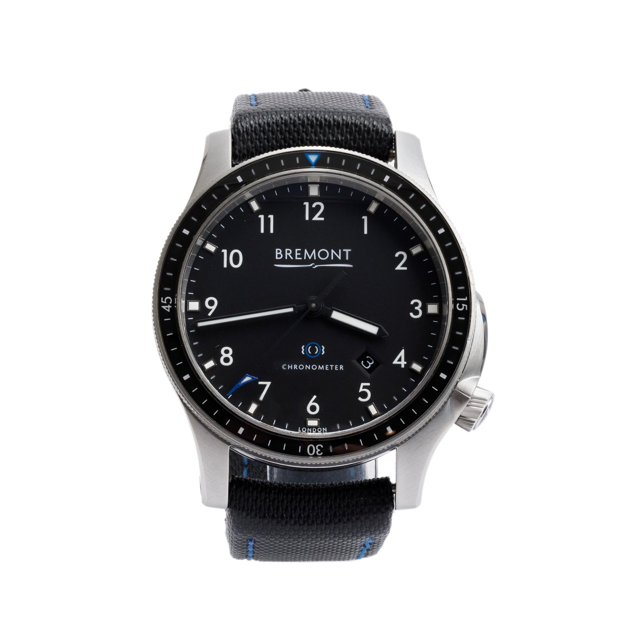 Bremont Stainless Steel Boeing Model I 43 MM Automatic Watch w/ Box & Papers