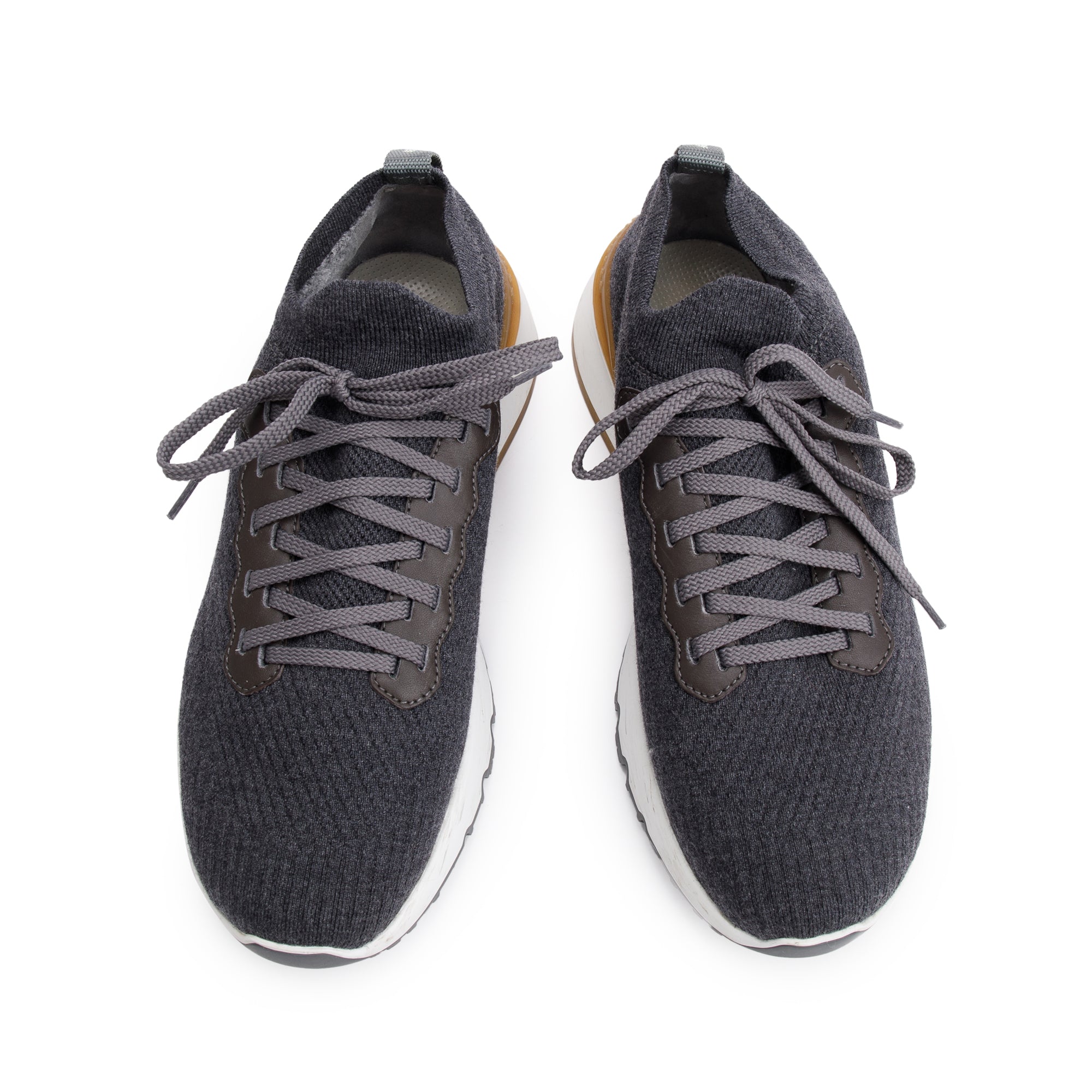 Brunello Cucinelli Grey Knit Athletic Sneaker, Size 40