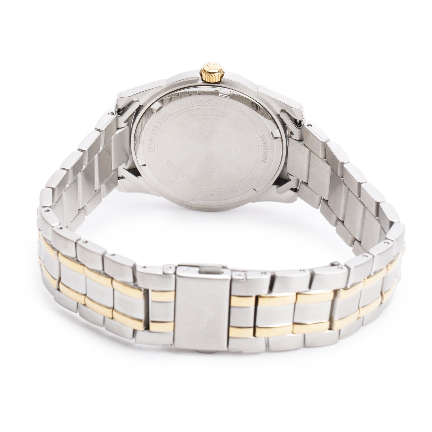 Bulova Two-Tone Stainless Steel Classic 40 MM Quartz Watch 98H18 White Dial w/ Box