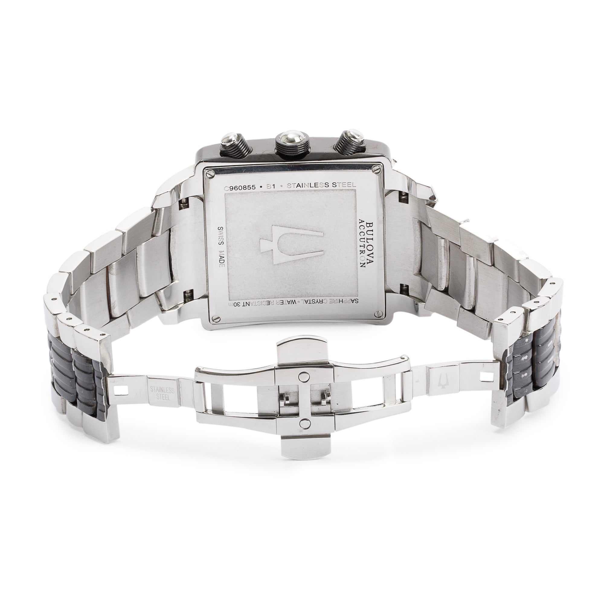 Bulova Accutron Stainless Steel Masella Chronograph 40 MM Watch w/ Box