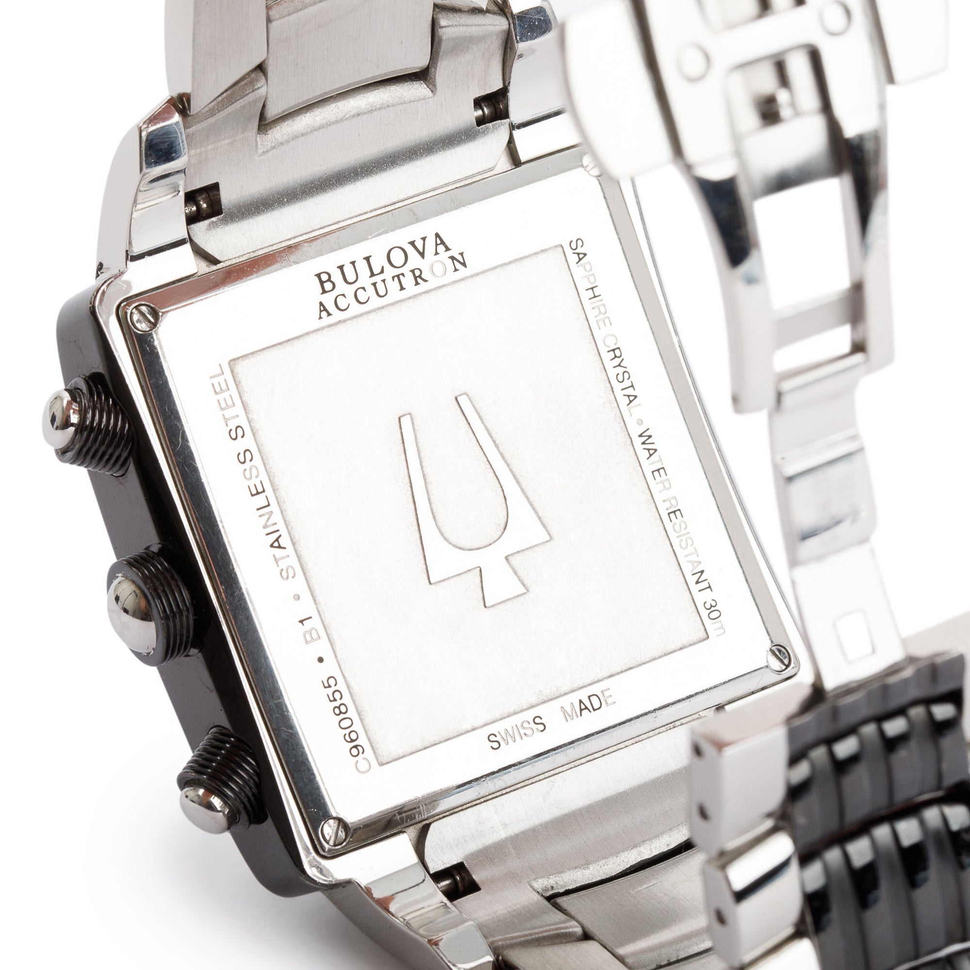 Bulova Accutron Stainless Steel Masella Chronograph 40 MM Watch w/ Box