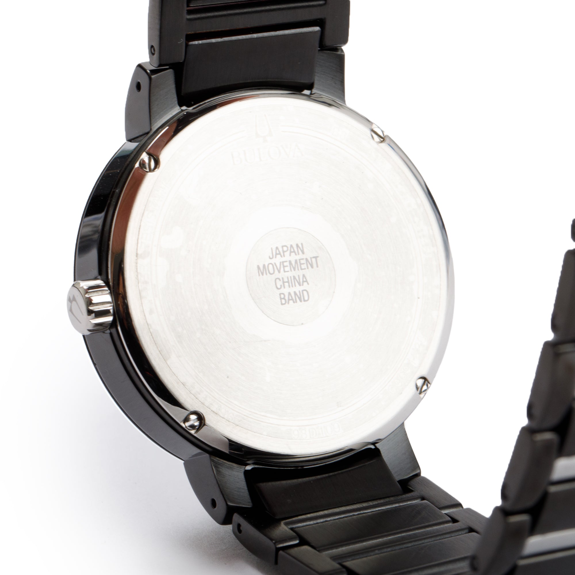 Bulova Black Ion-Plated Stainless Steel Diamond Dial 40 MM Quartz Watch