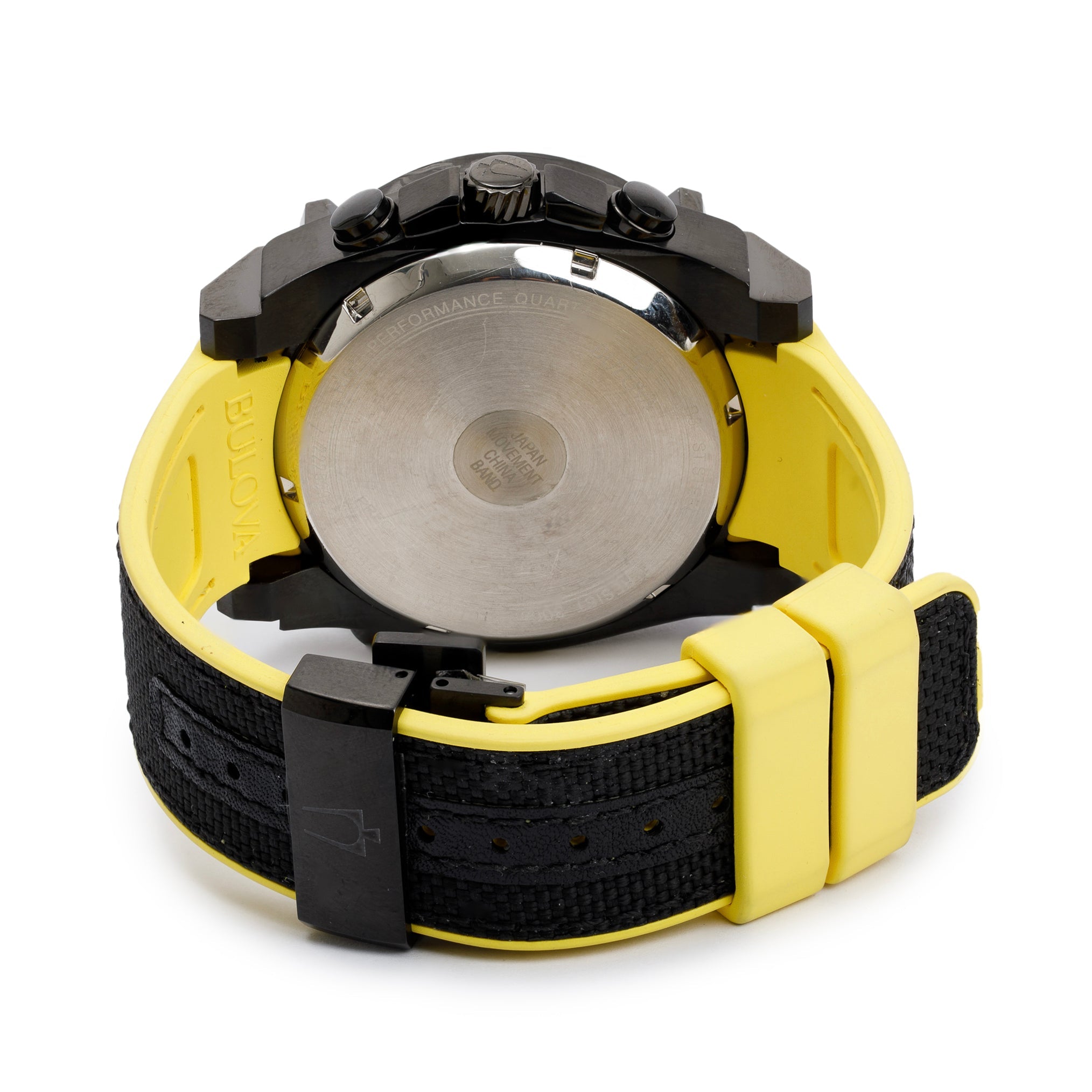 Bulova Black Stainless Steel Precisionist Chronograph 46.5 MM Quartz Watch