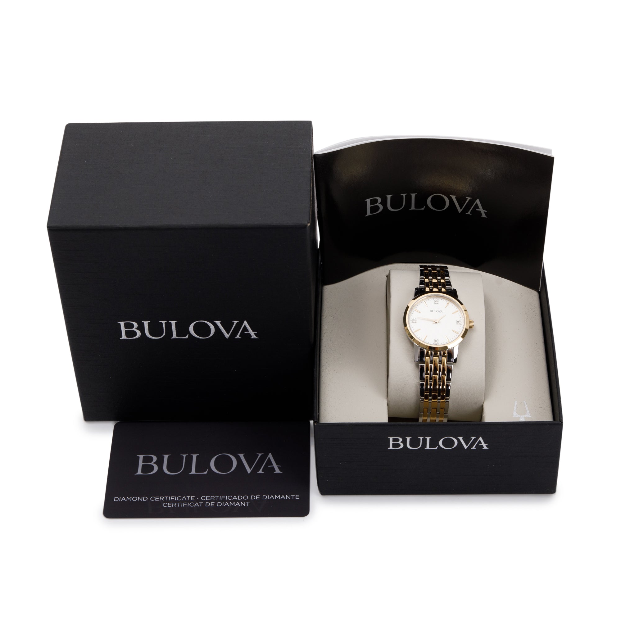 Bulova Gold-Plated & Stainless Steel Classic 27 MM Watch w/ Box
