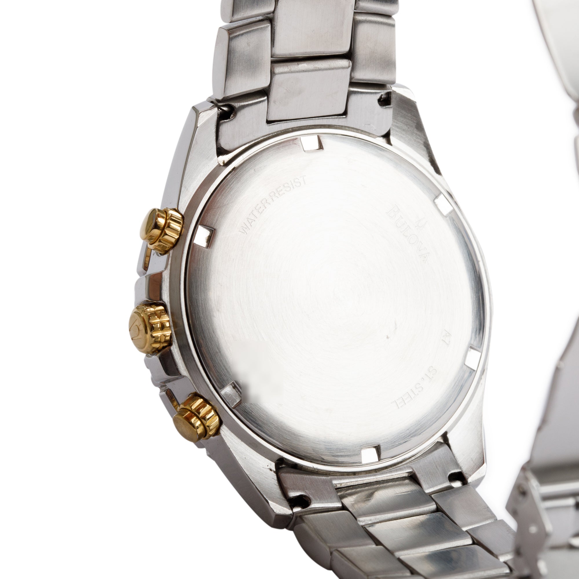 Bulova Gold Plated and Stainless Steel Marine Star 40 MM Chronograph Watch 98H37 w/ Box