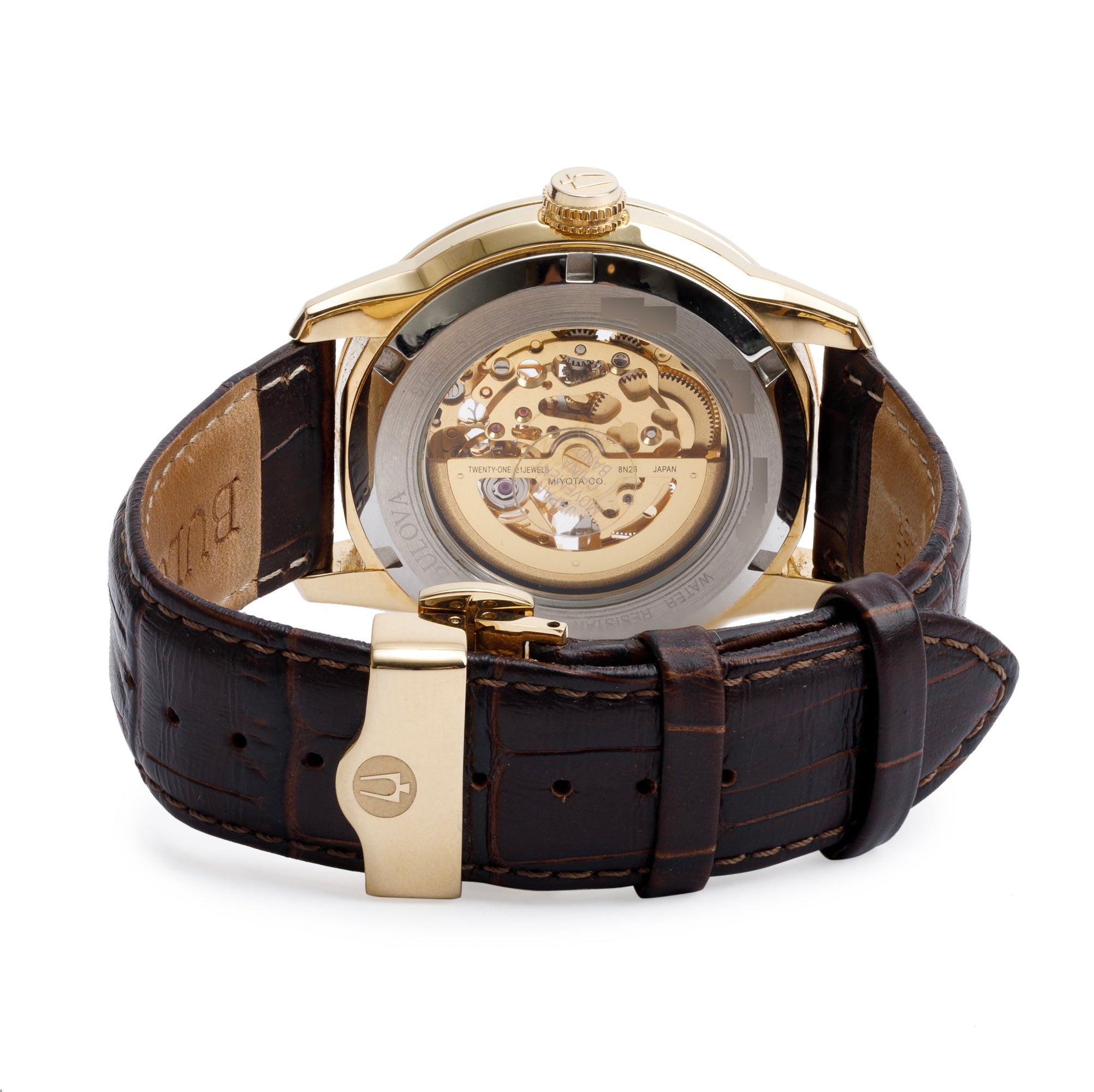 Bulova Gold Tone Stainless Steel Sutton Classic 43 MM Automatic Watch