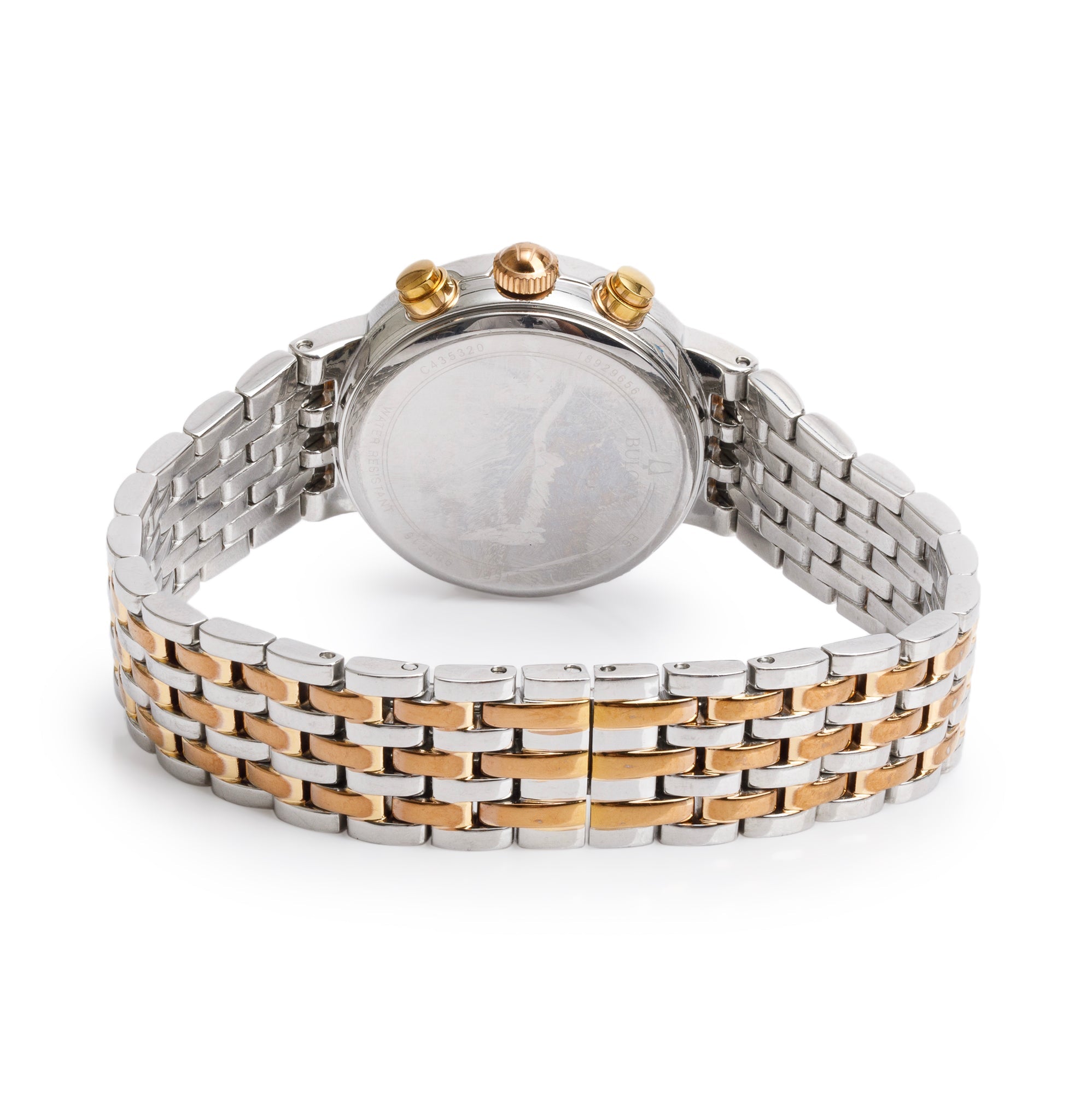 Bulova Rose Gold-Plated & Stainless Steel Diamond Maiden Lane 30 MM Chronograph Watch 98R215