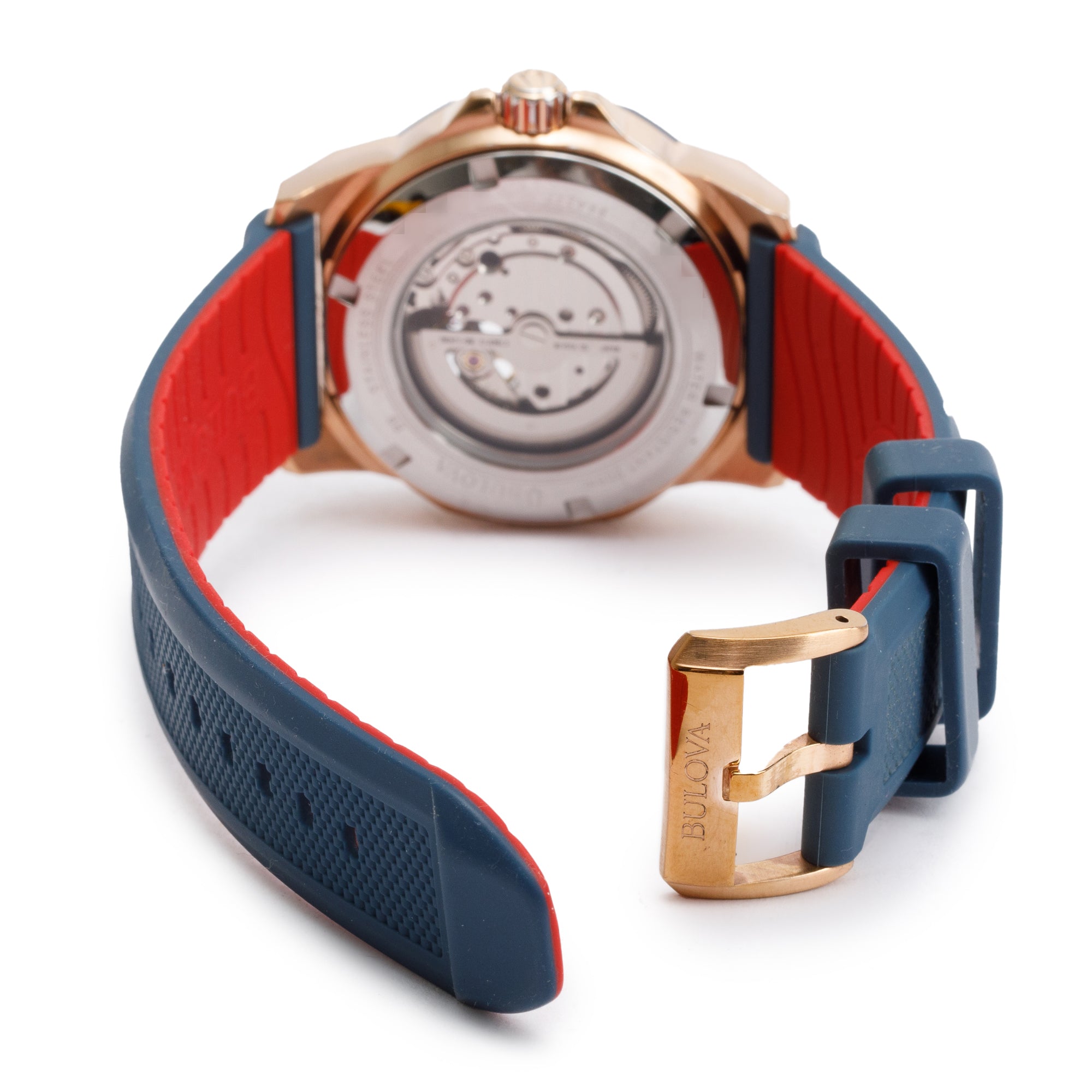 Bulova Rose Gold-Plated Stainless Steel Marine Star 44MM Automatic Watch 98A227 w/ Box & Papers