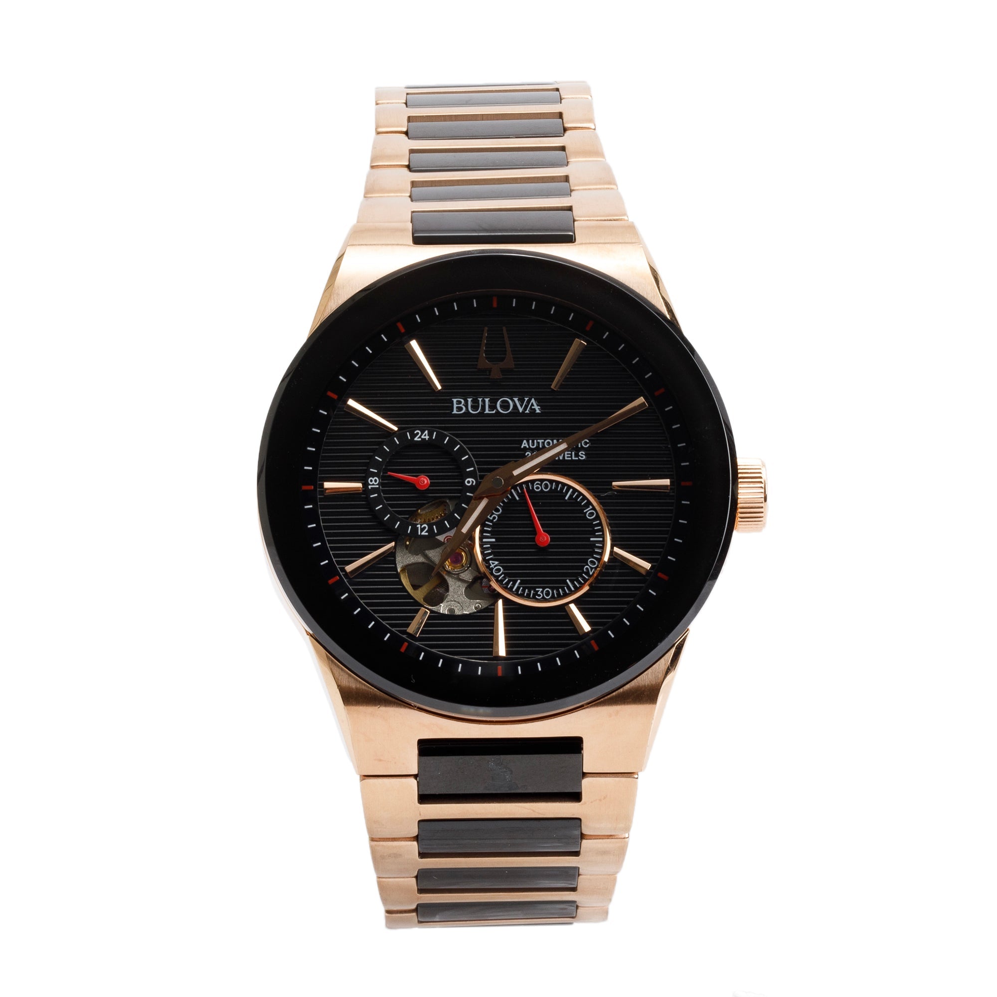 Bulova Rose Gold-Plated Stainless Steel Millennia Latin Grammy 41 MM Auotmatic Watch 98A236