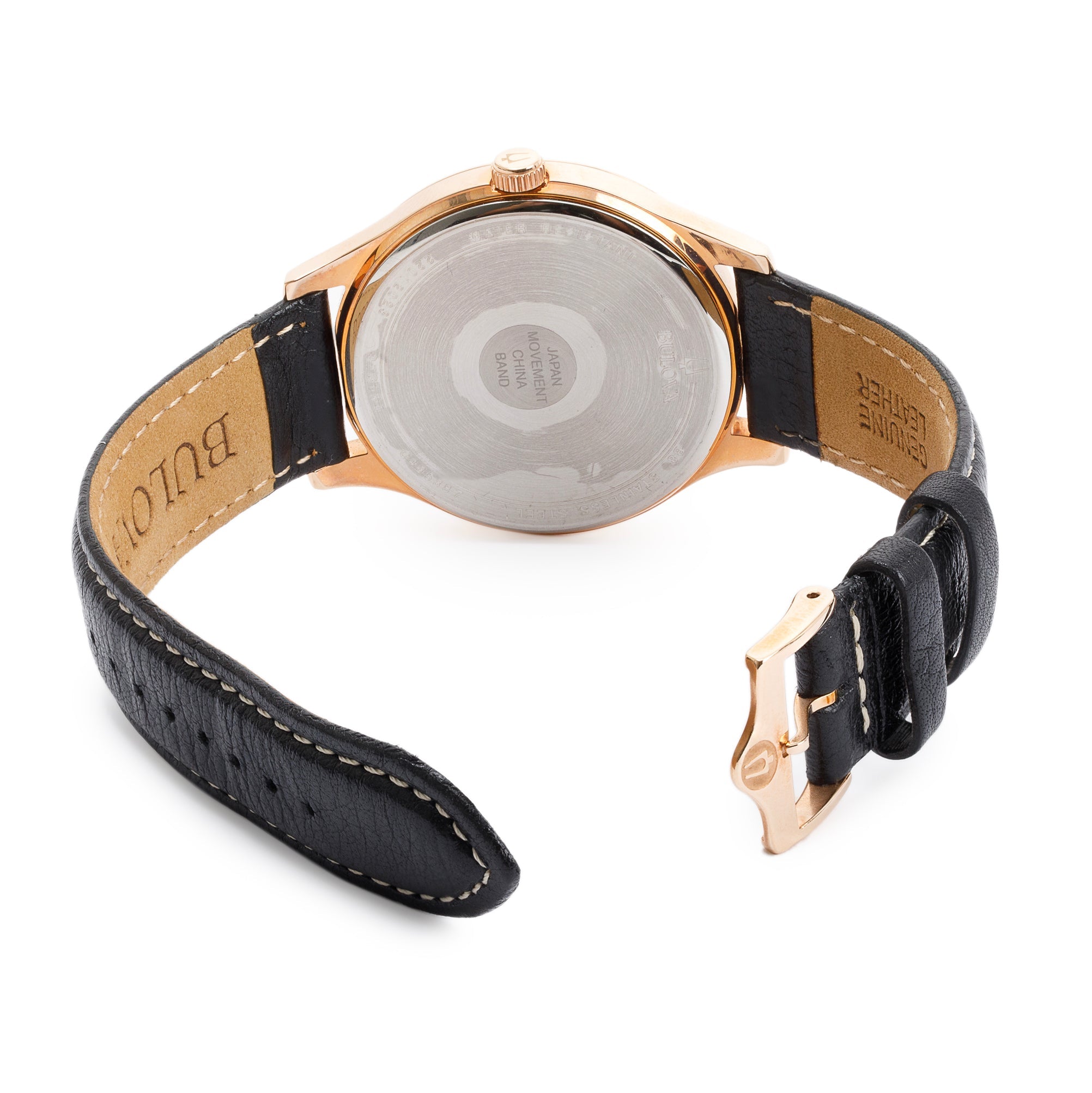 Bulova Rose Gold Tone Stainless Steel Dress 42 MM Watch