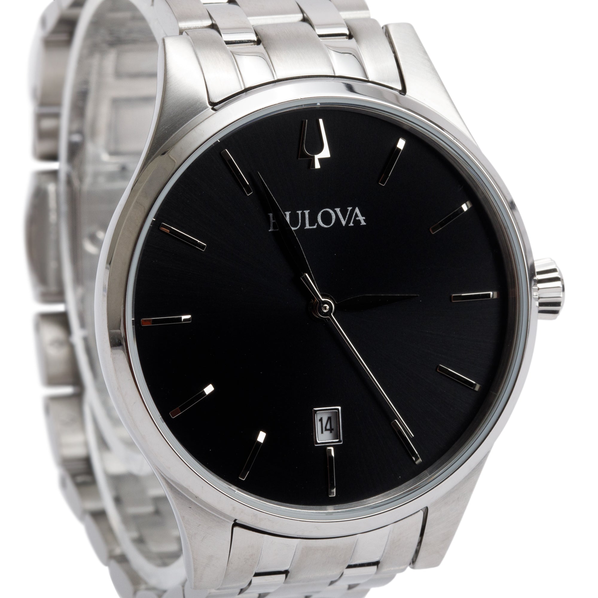 Bulova Stainless Steel Classic 36 MM Quartz Watch 96M150