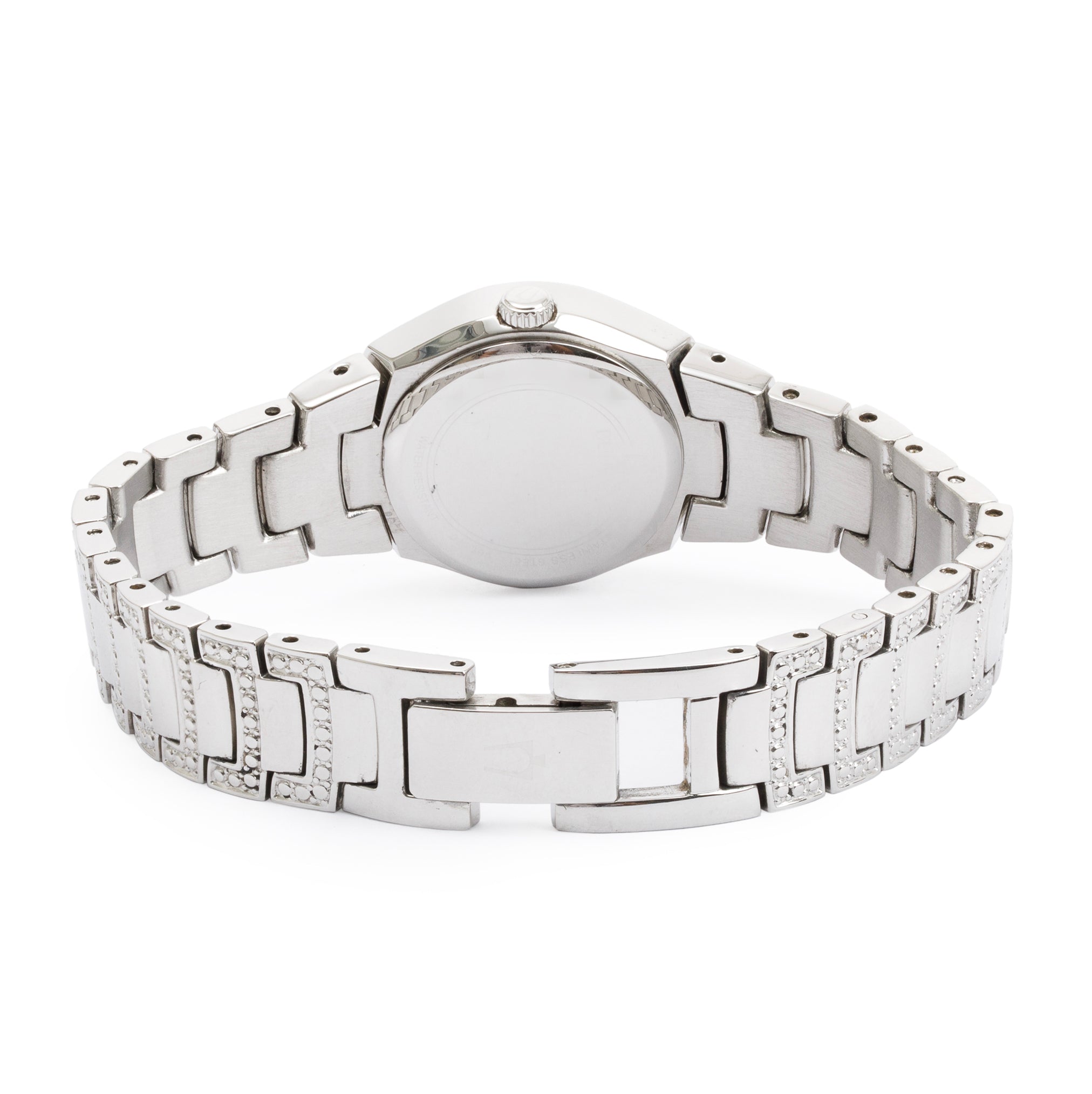 Bulova Stainless Steel Crystal 24.5 MM Quartz Watch