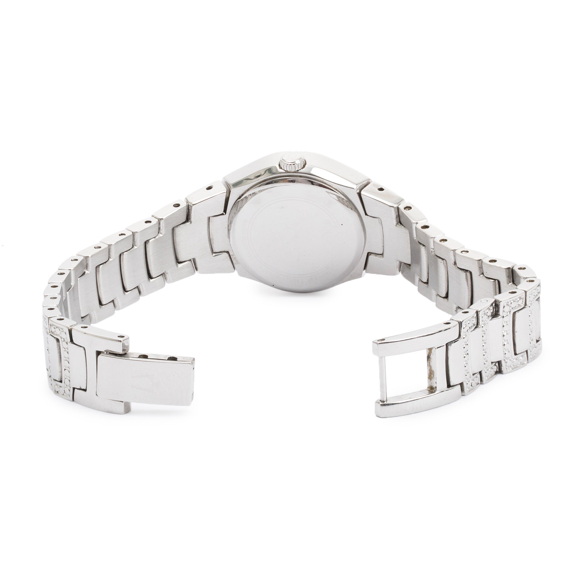 Bulova Stainless Steel Crystal 24.5 MM Quartz Watch