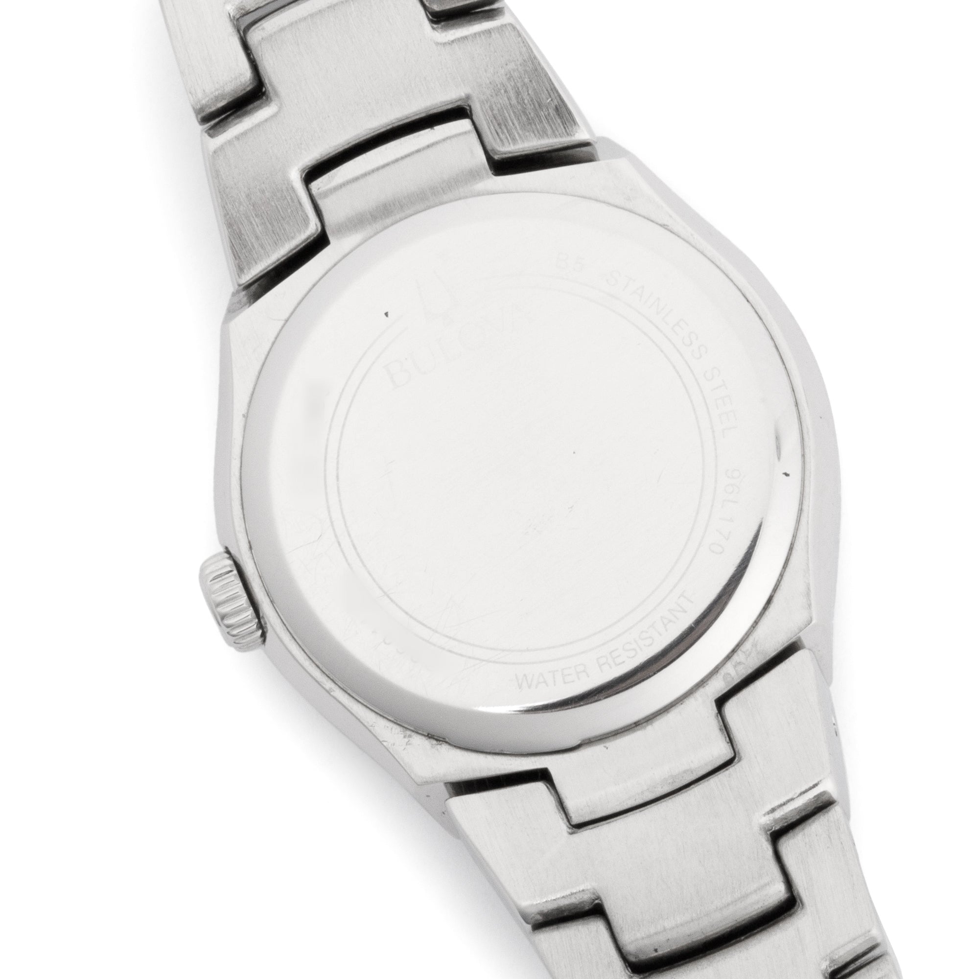 Bulova Stainless Steel Crystal 24.5 MM Quartz Watch