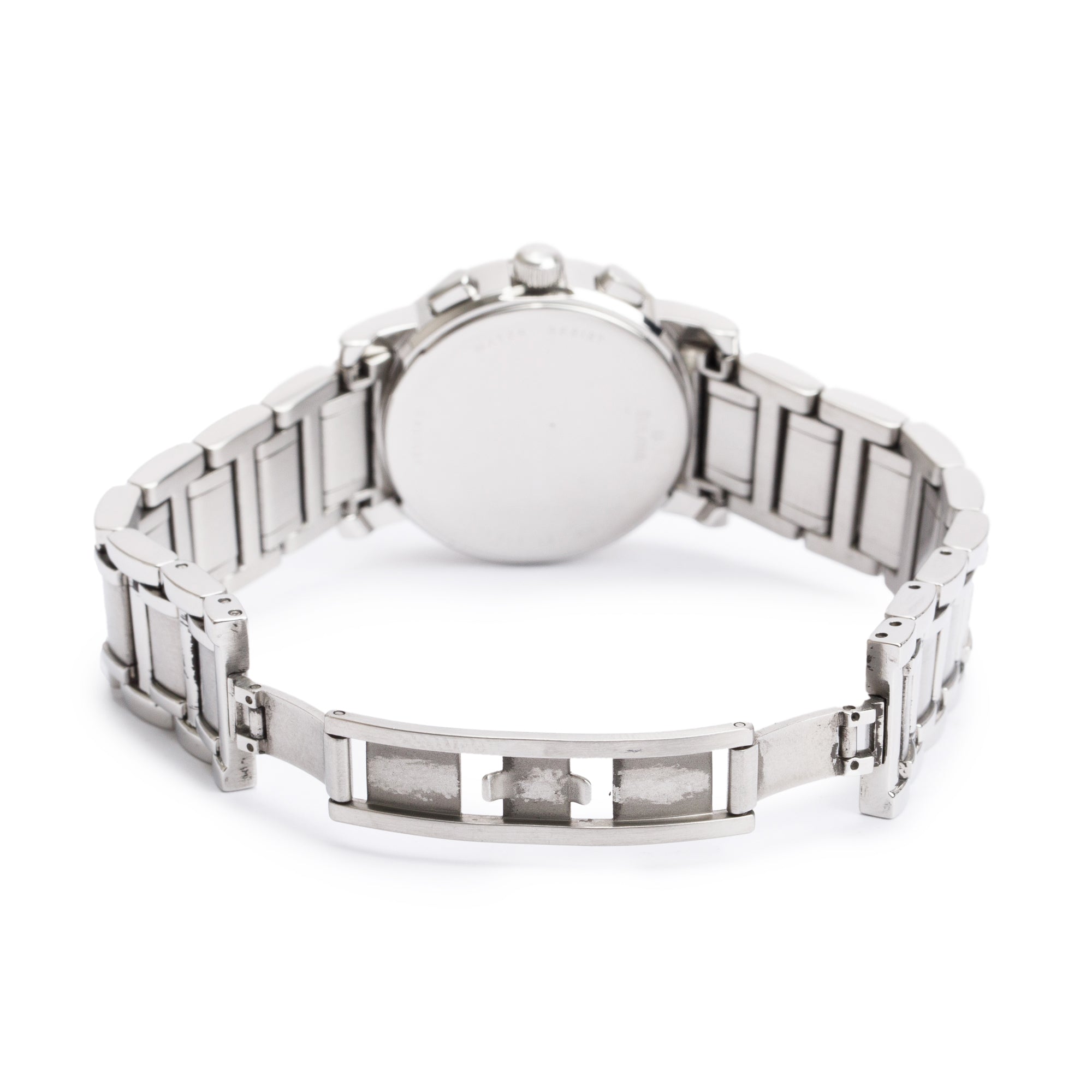 Bulova Stainless Steel Diamond Bezel 30 MM Chronograph Quartz Watch