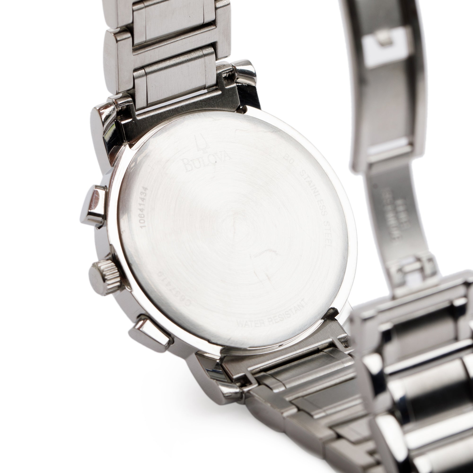 Bulova Stainless Steel Diamond Chronograph 39 MM Quartz Watch