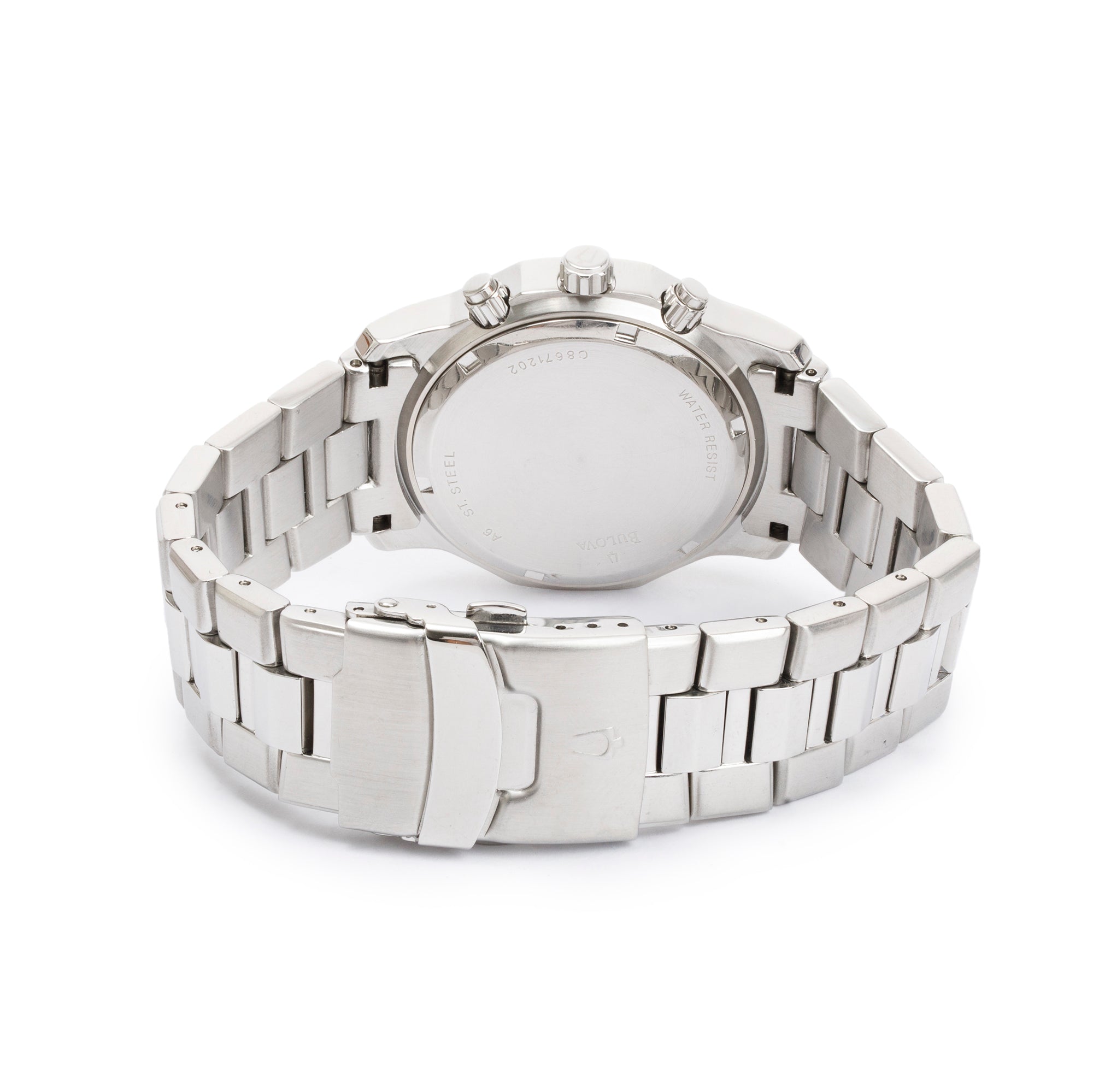 Bulova Stainless Steel Marine Star Diamond Dial 39 MM Chronograph Watch