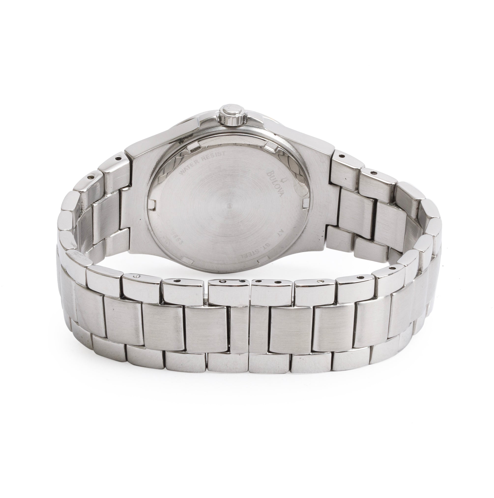 Bulova Stainless Steel Marine Star Diamond Mother of Pearl 30 MM Watch