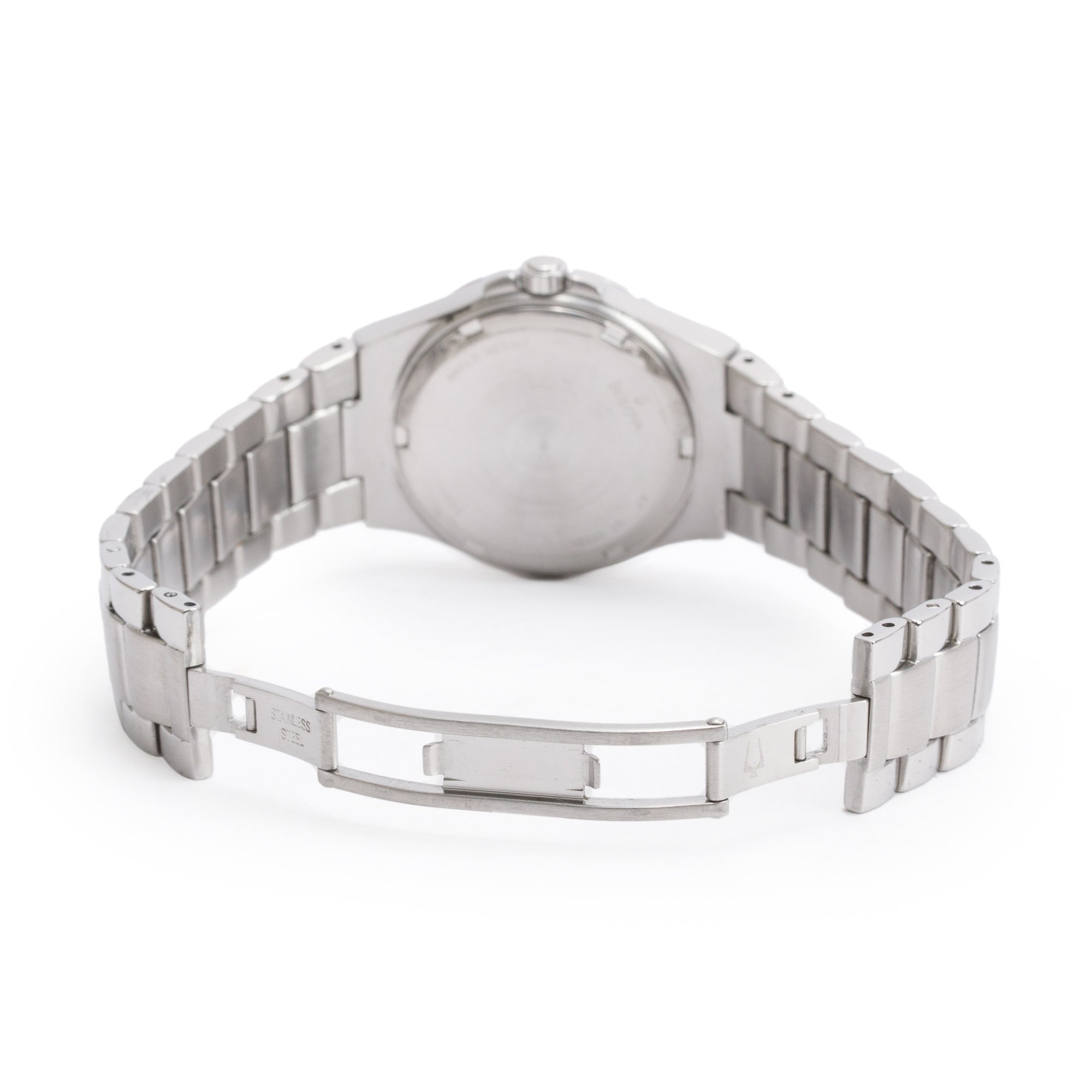 Bulova Stainless Steel Marine Star Diamond Mother of Pearl 30 MM Watch