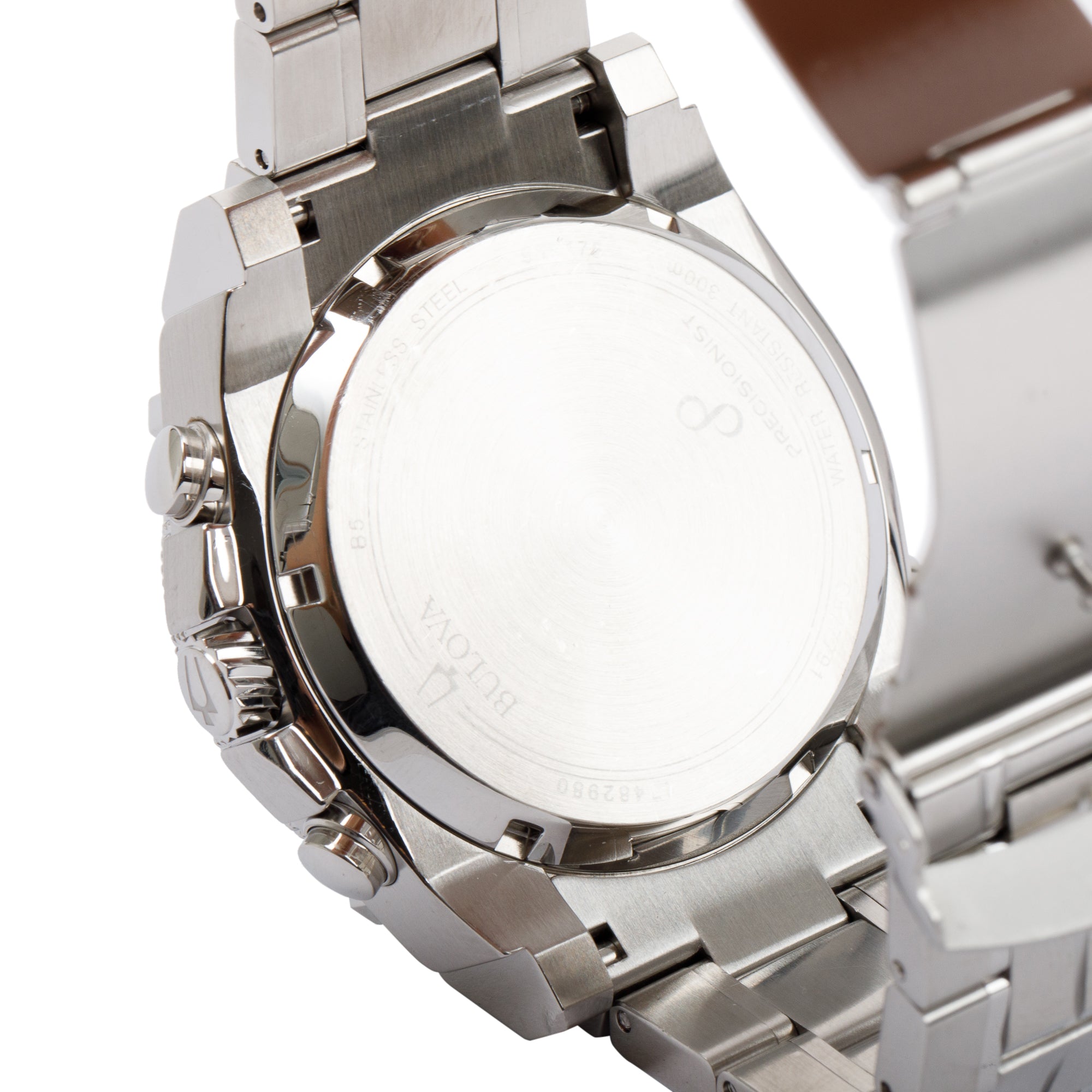 Bulova Stainless Steel Precisionist Chronograph 46.5 MM Quartz Watch