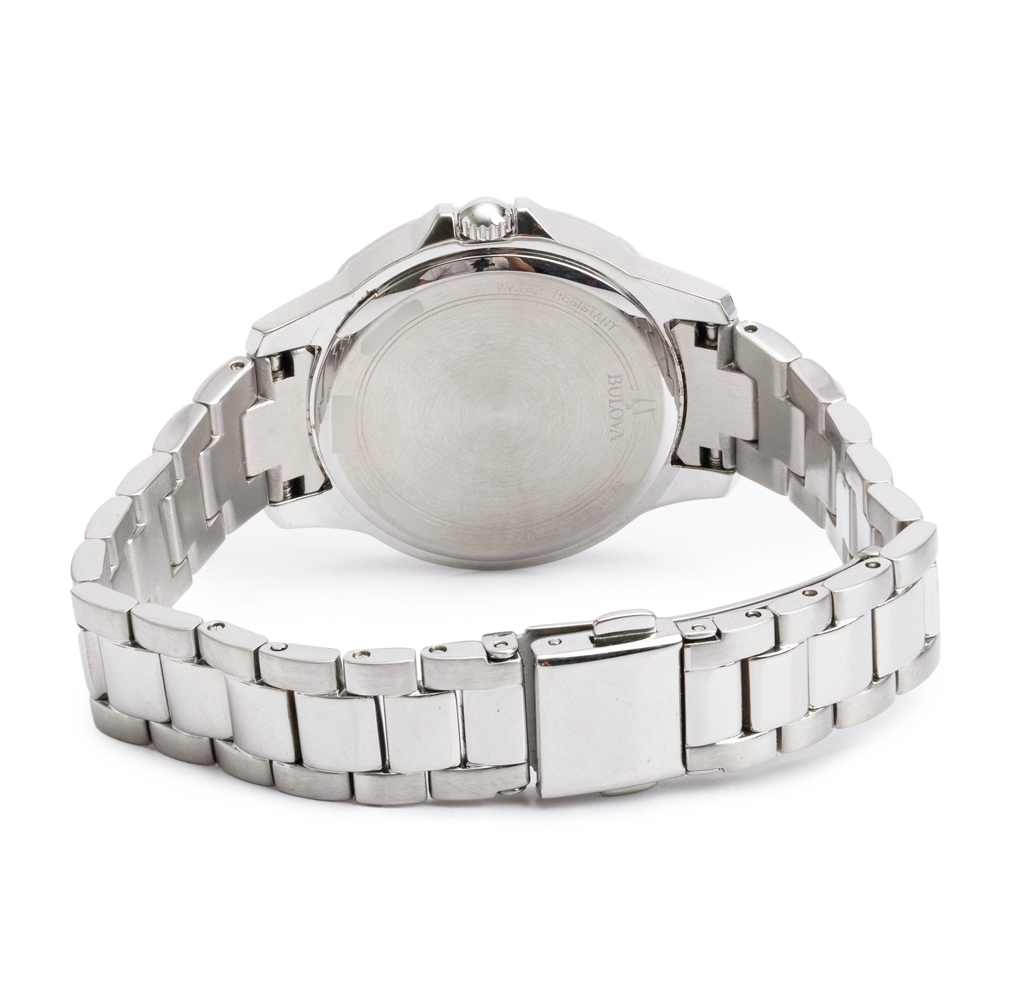 Bulova Stainless Steel Sutton Crystal 32.5 MM Watch w/ Box