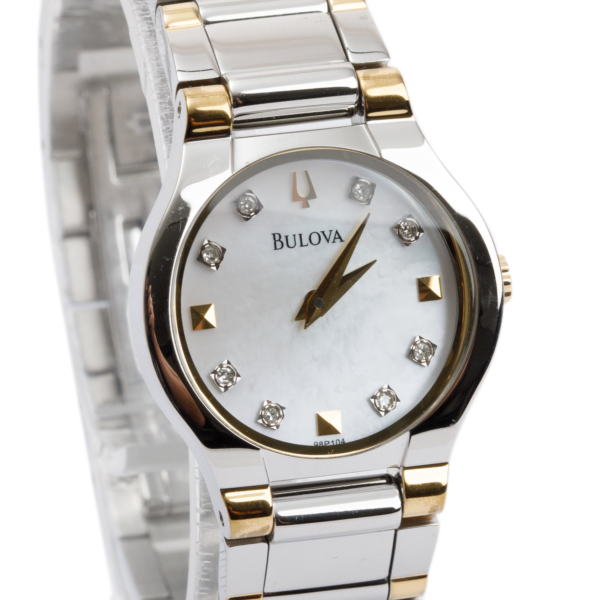 Bulova Two-Tone Stainless Steel Diamond Dial 25 MM Quartz Watch