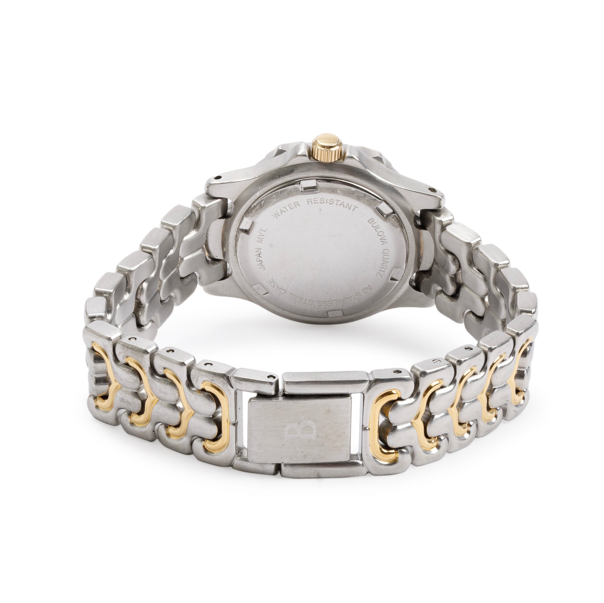 Bulova Two-Tone Stainless Steel Marine Star 27 MM Ladies Quartz Watch 98M39