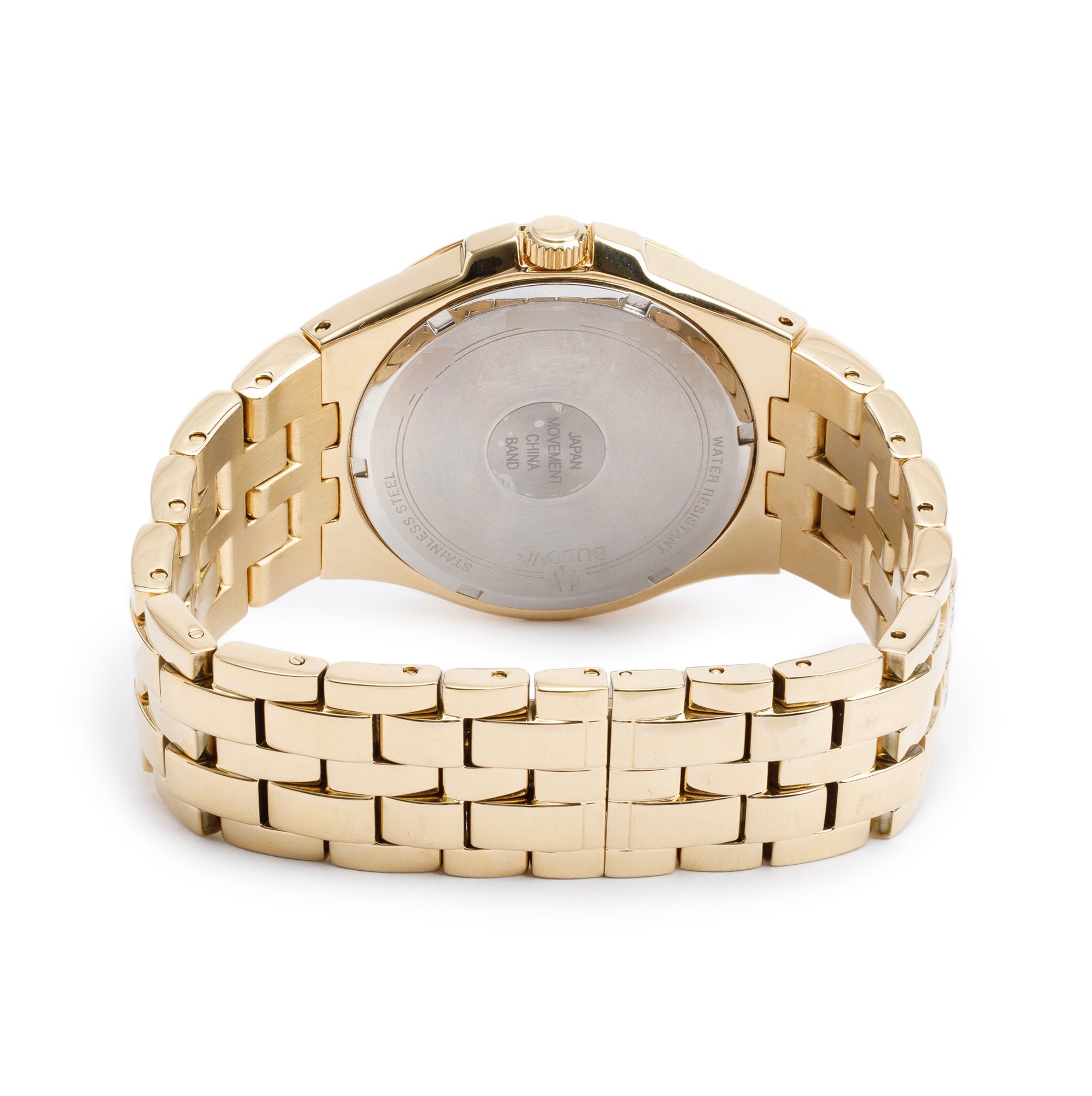 Bulova Yellow Gold-Plated Stainless Steel Phantom Crystal 42 MM Quartz Watch 98B174 w/ Box & Receipt