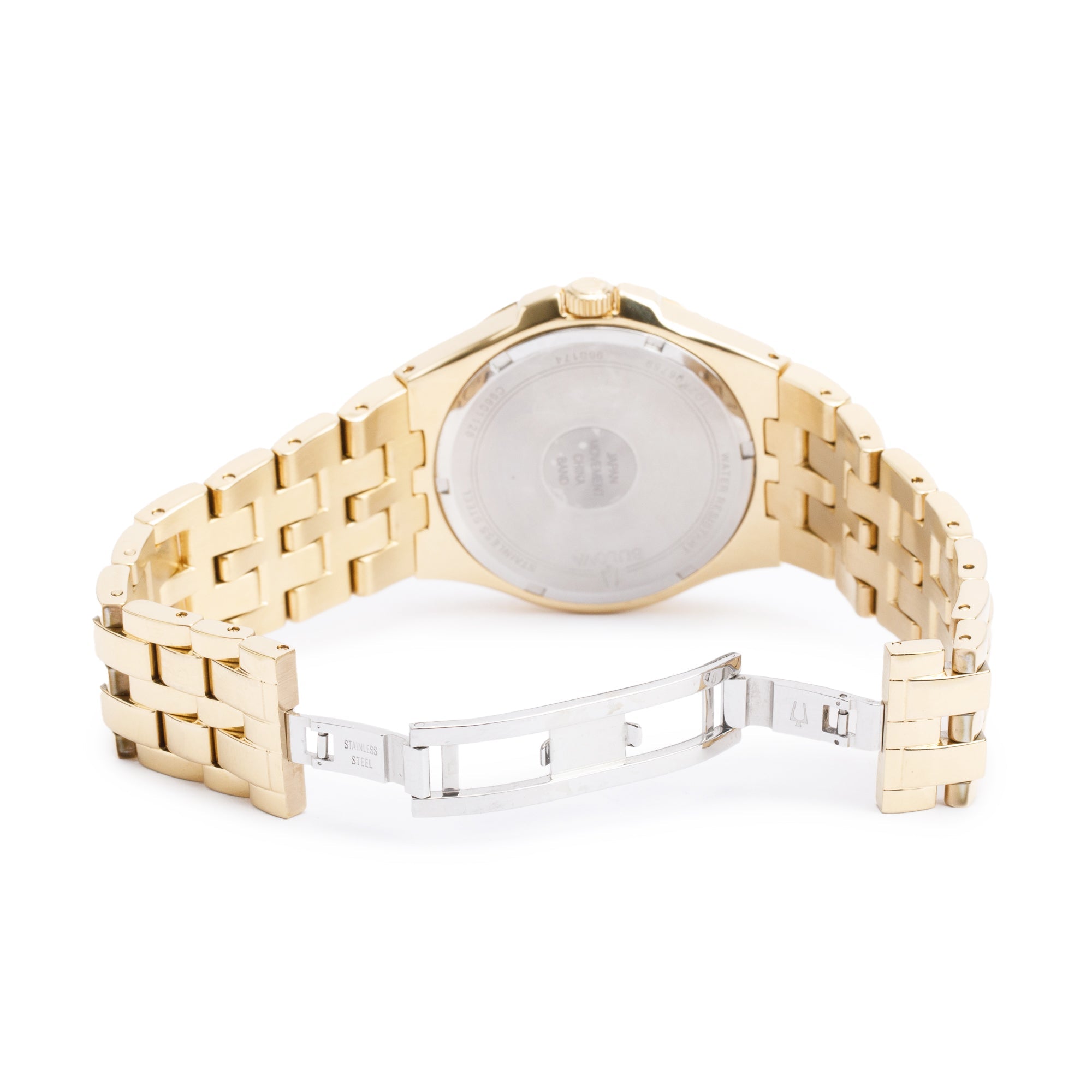 Bulova Yellow Gold-Plated Stainless Steel Phantom Crystal 42 MM Quartz Watch 98B174 w/ Box & Receipt