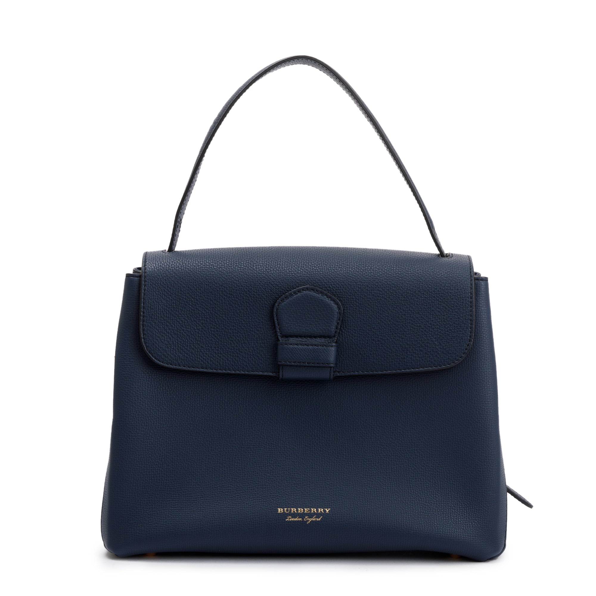 Burberry 2022 Blue Derby Calfskin House Check Medium Camberley Bag w/ Strap & Receipt