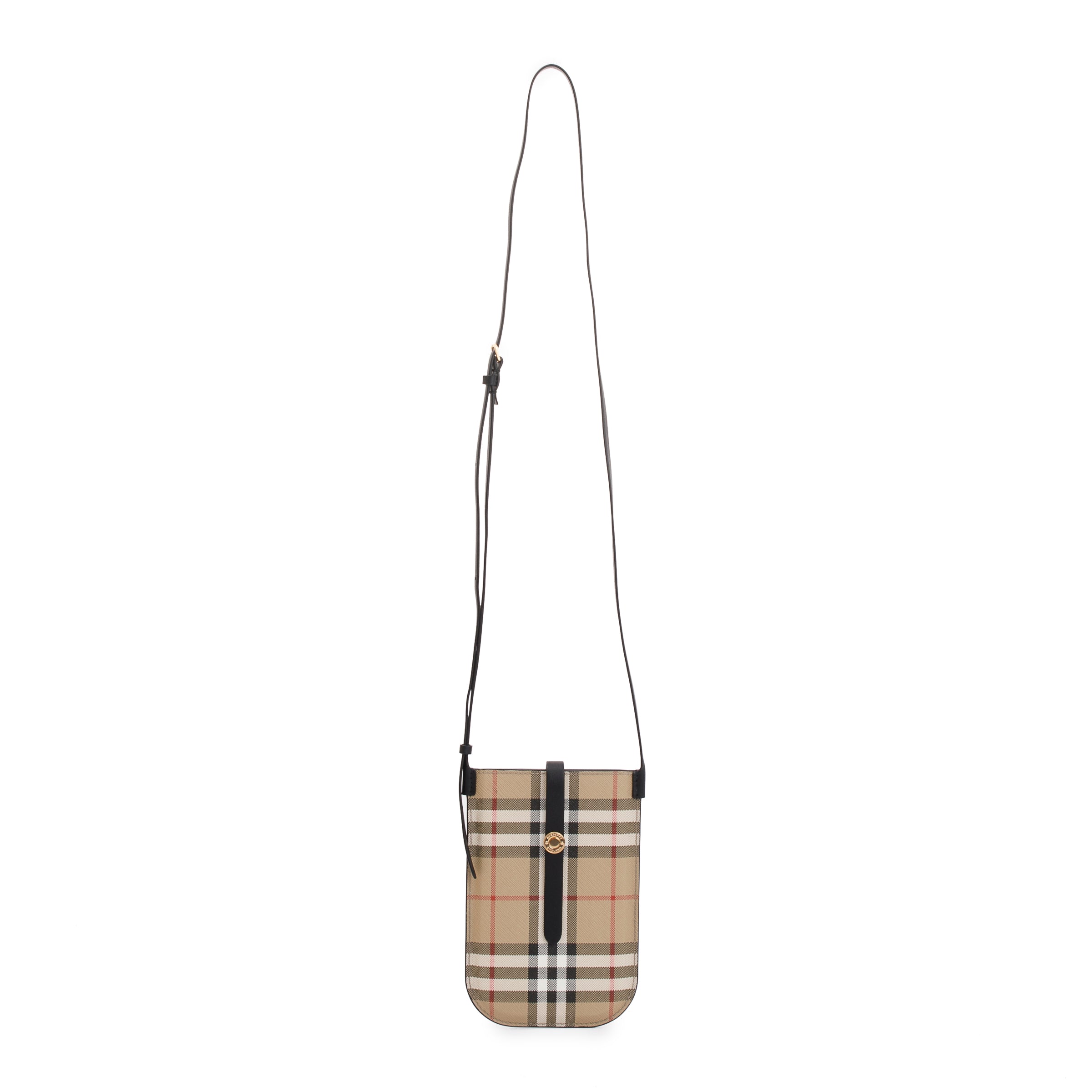 Burberry Anne Vintage Check Phone Holder Crossbody