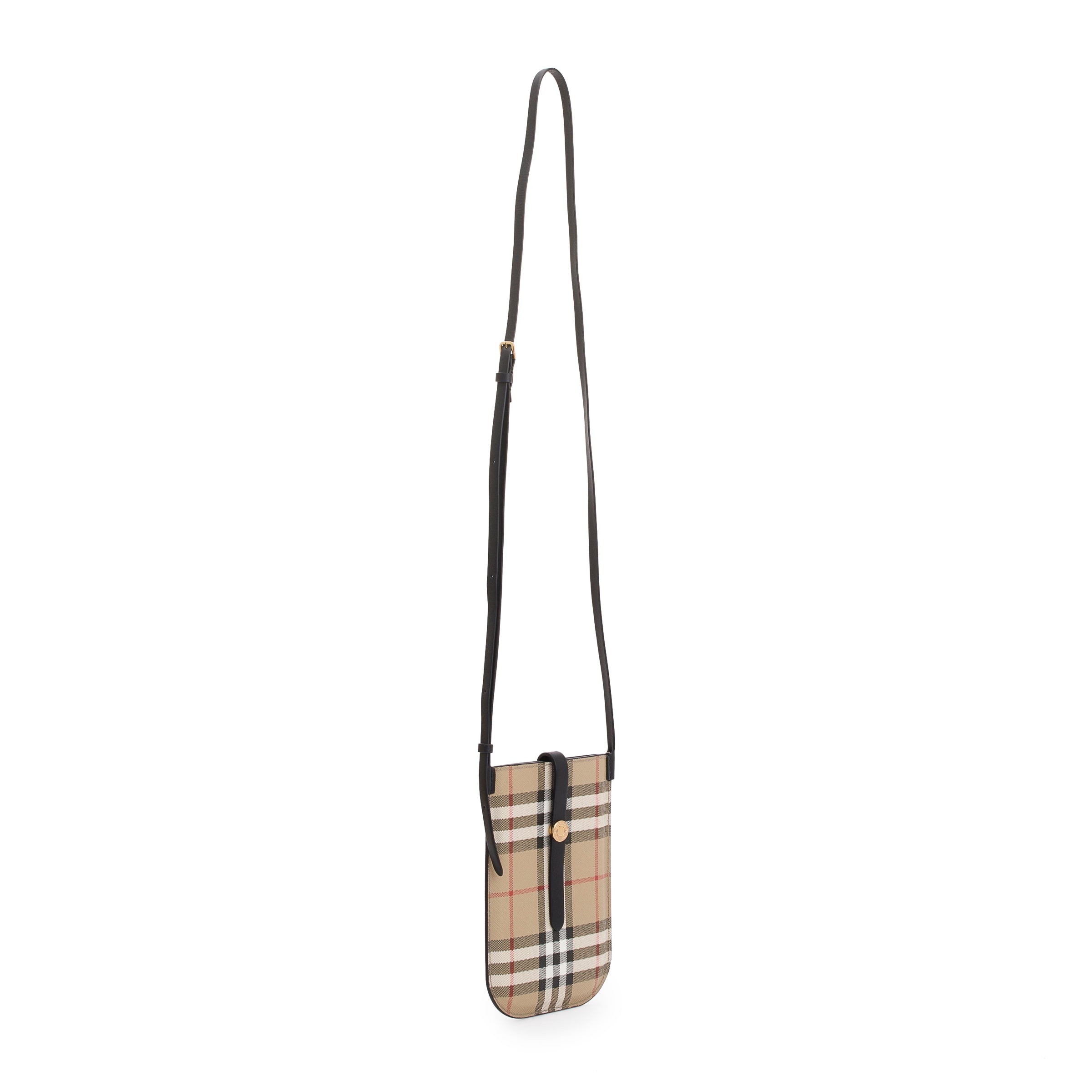 Burberry Anne Vintage Check Phone Holder Crossbody