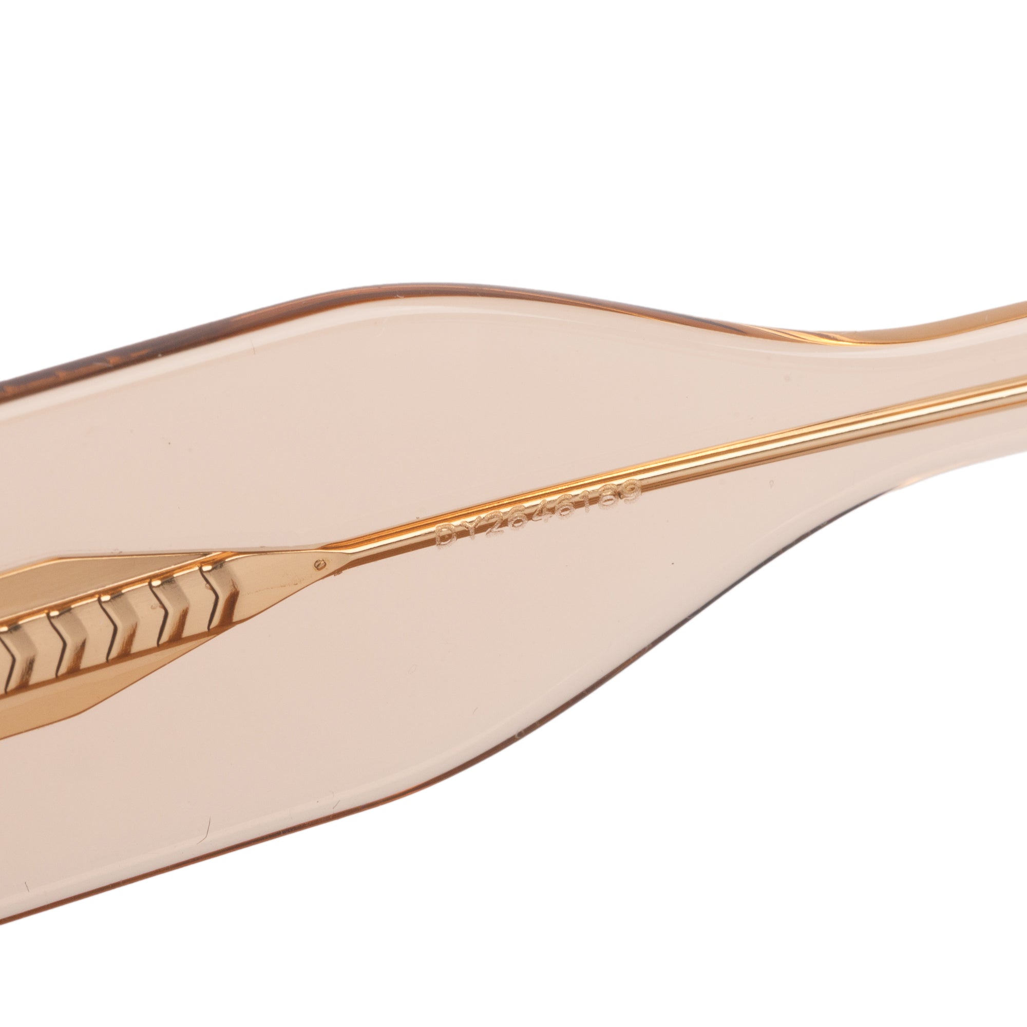 Burberry B 3123 Brown Transparent Acetate Shield Sunglasses w/ Case