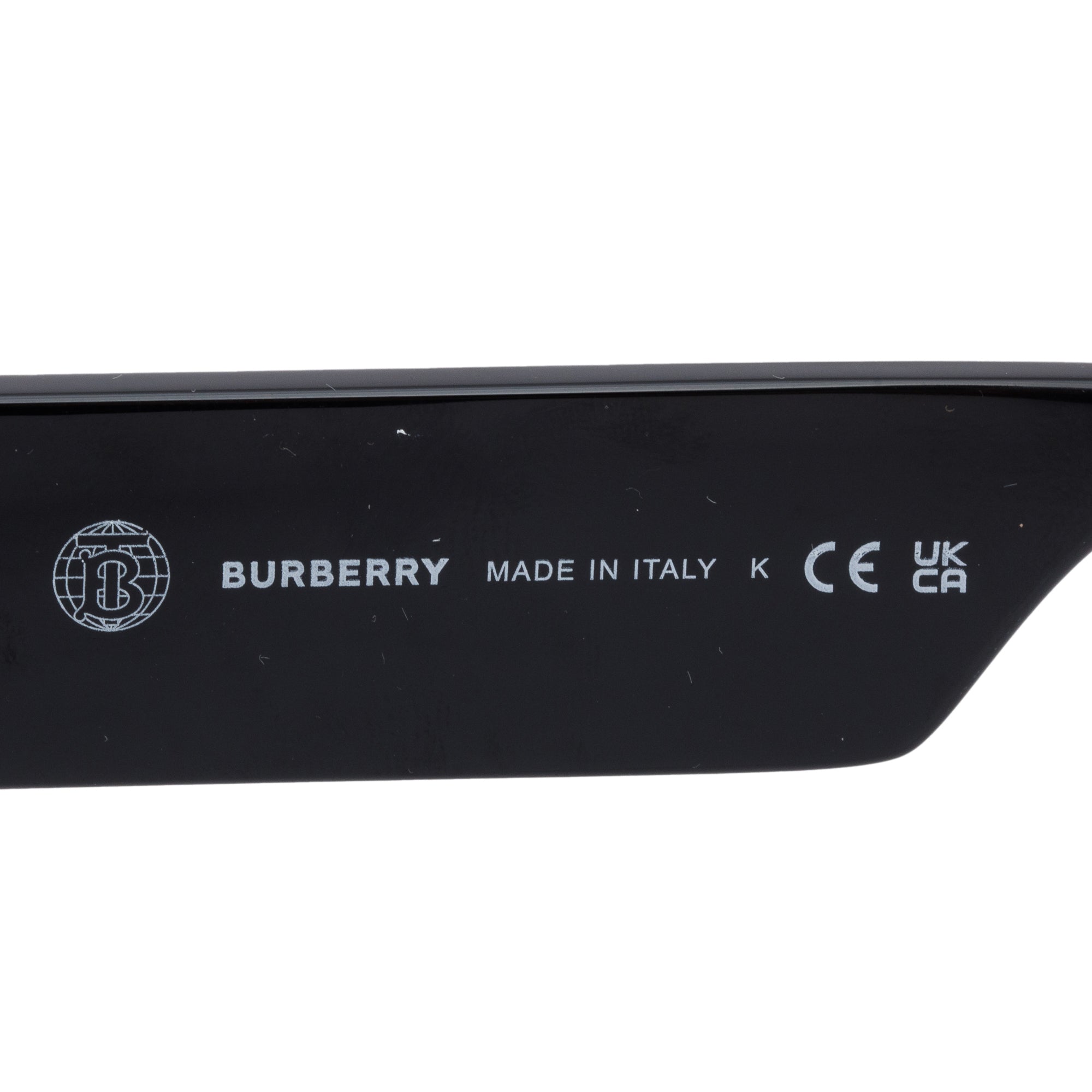 Burberry B 4401-U Black Acetate Yellow Lens Logo Sunglasses w/ Box & Case