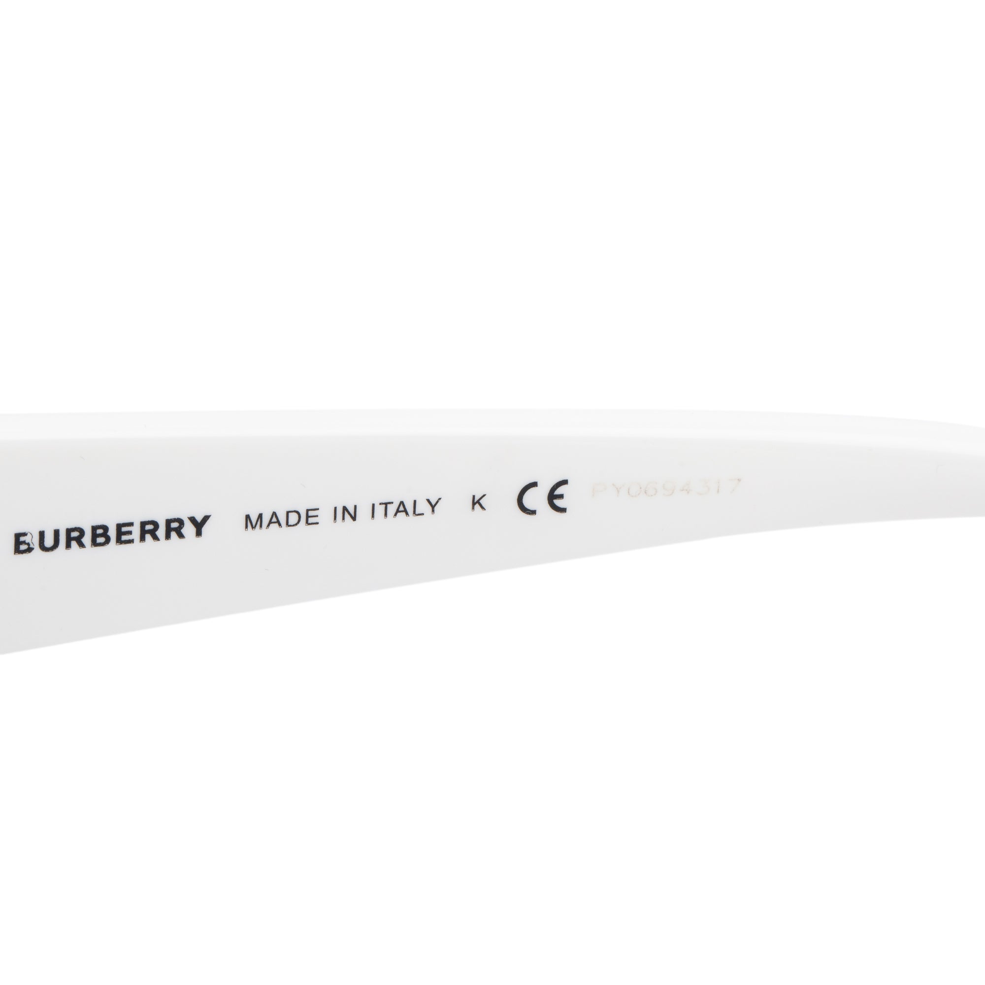 Burberry BE 4291 White Acetate Logo Shield Sunglasses w/ Case