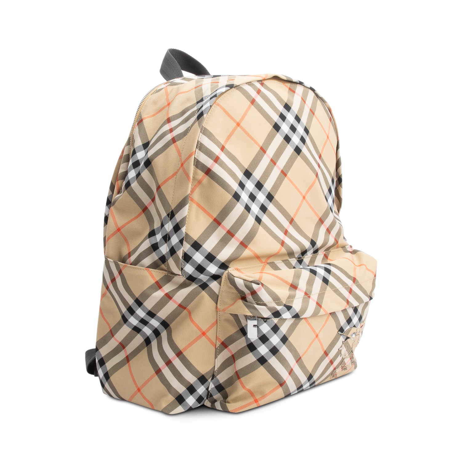Burberry Beige Check Canvas Medium Backpack