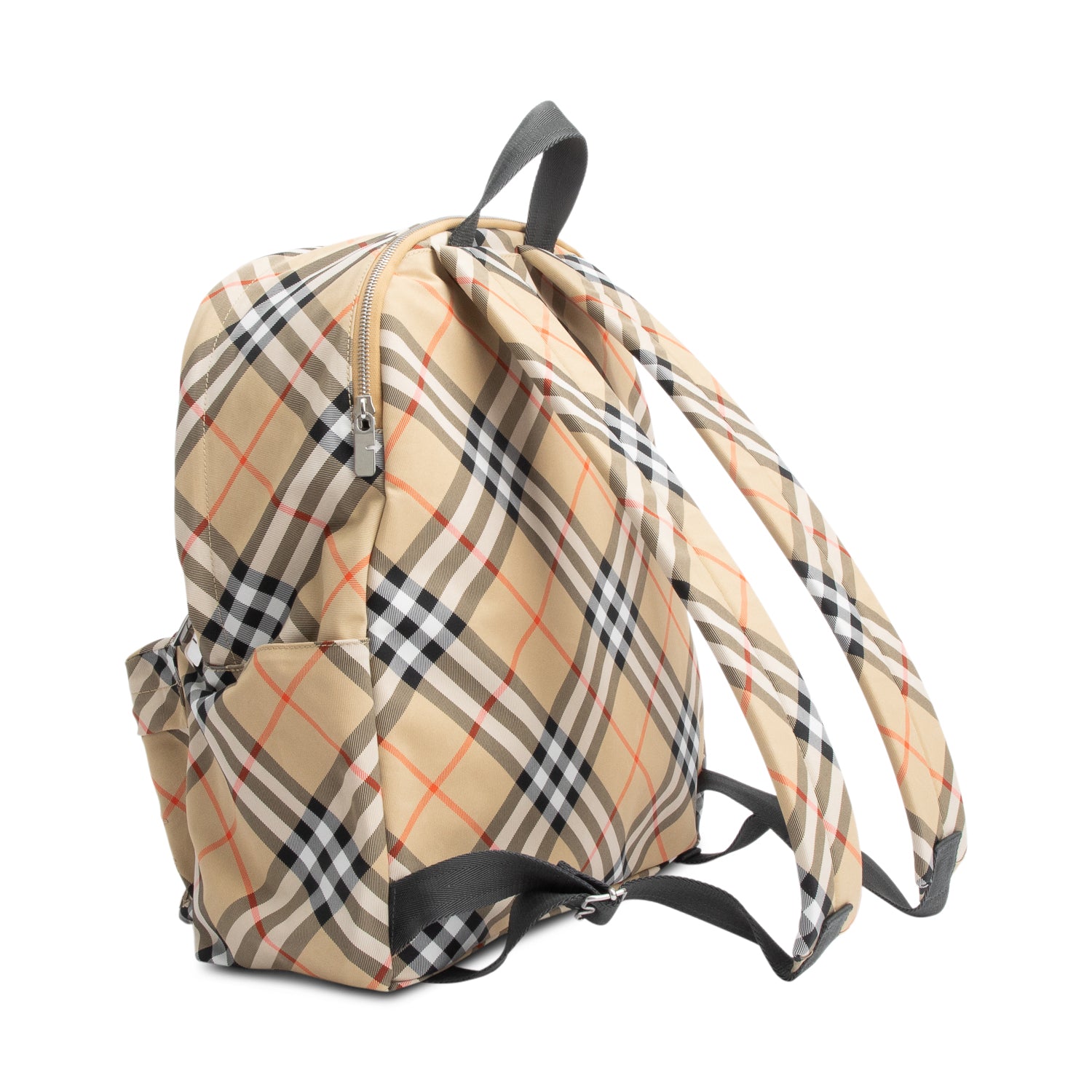 Burberry Beige Check Canvas Medium Backpack