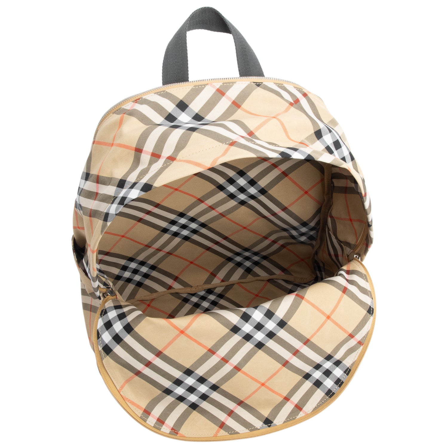 Burberry Beige Check Canvas Medium Backpack