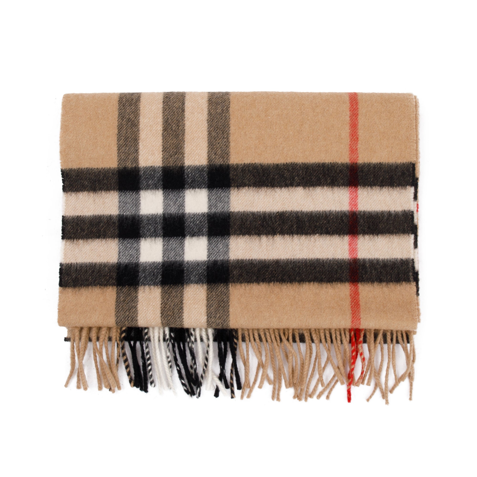 Burberry Beige Giant House Check Cashmere Scarf w/ Box