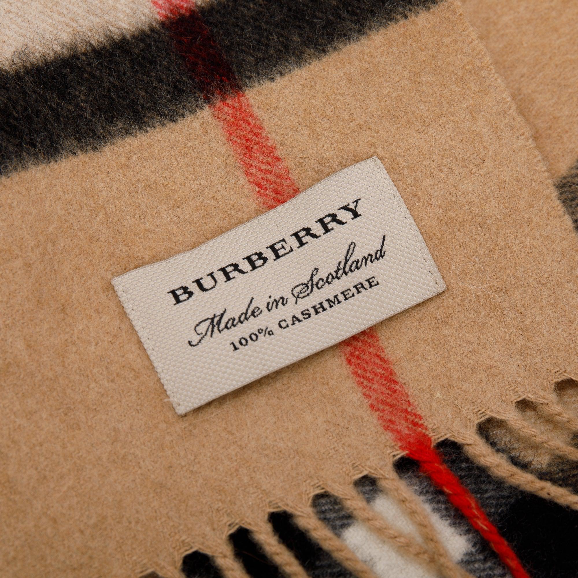Burberry Beige Giant House Check Cashmere Scarf w/ Box