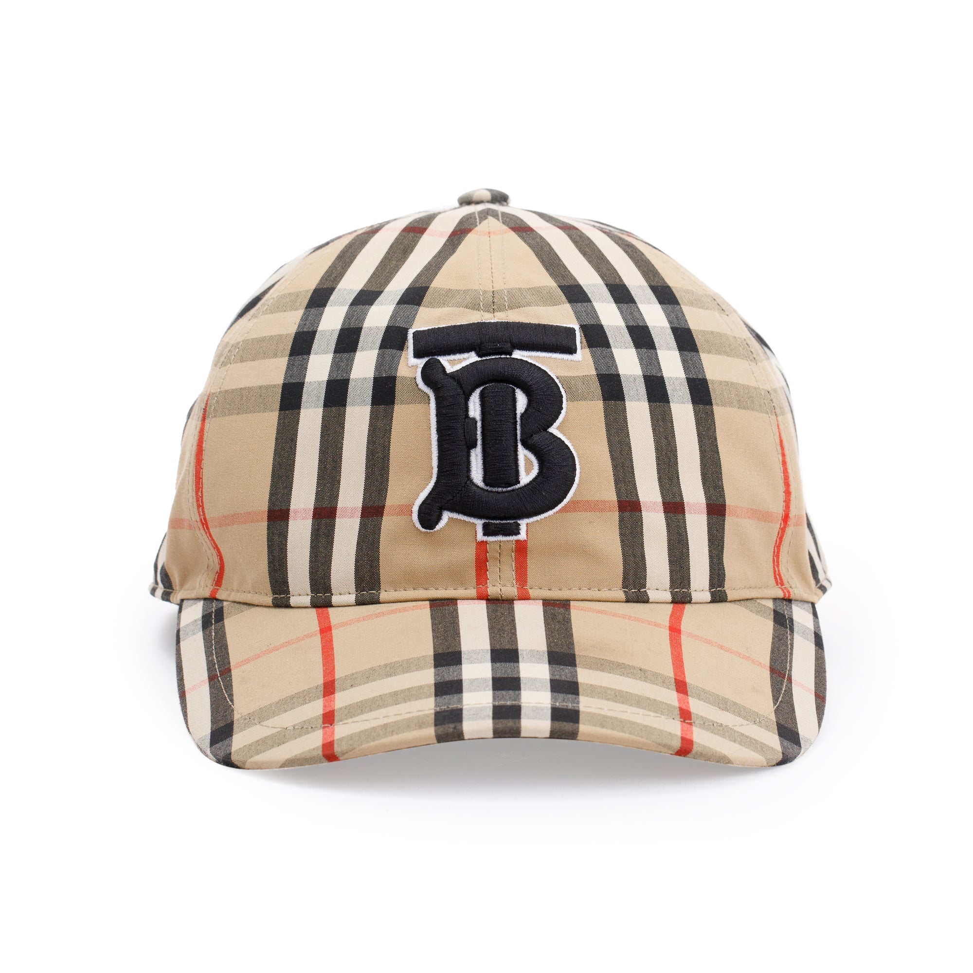 Burberry Beige Monogram Motif Vintage Check Cotton Baseball Cap, M 57